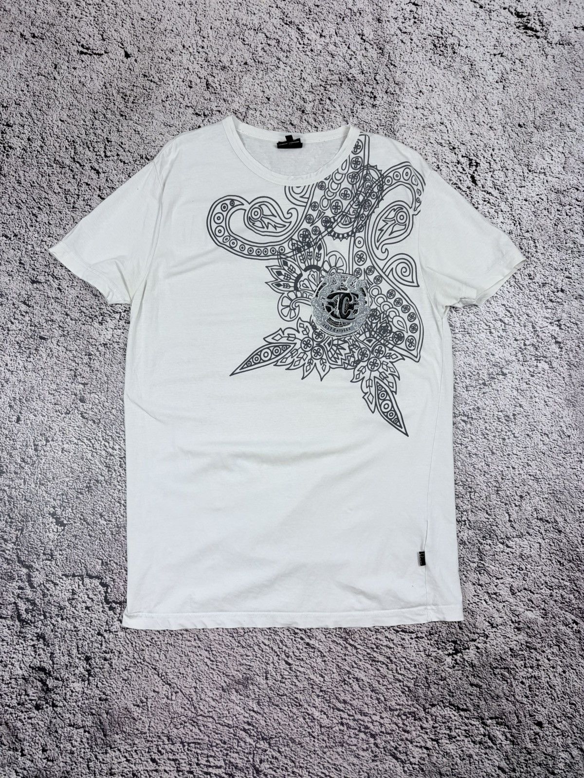 Just Cavalli Vintage Just Cavalli Y2K Graphic Logo Print T-Shirt Size US XL / EU 56 / 4 - 4 Thumbnail