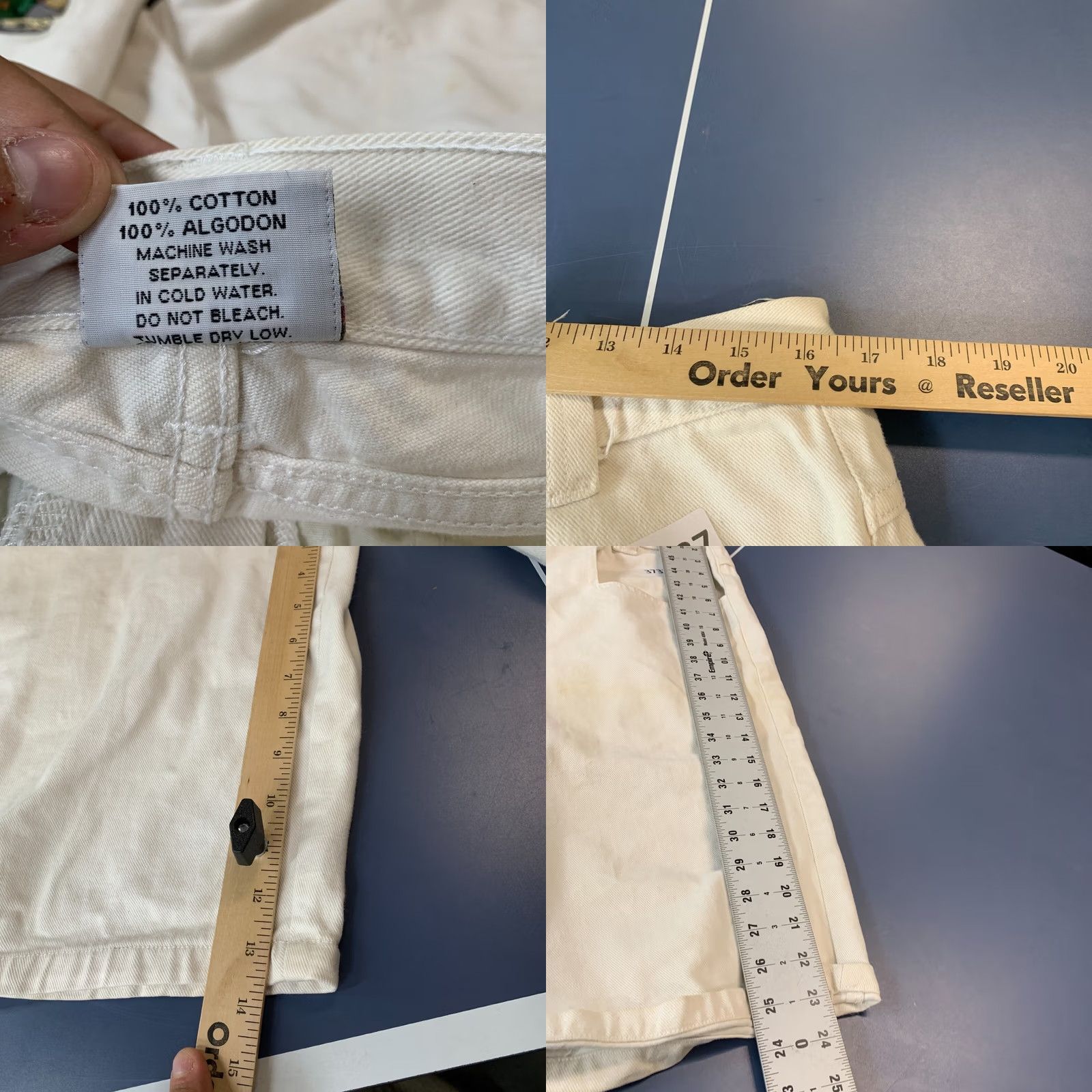 Vintage Vintage Menace Denim Beige Shorts Mens 30X13.5 Embroidered Skateboard USA Jnco Size US 30 / EU 46 - 9 Thumbnail