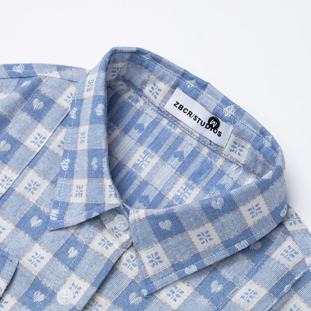 Japanese Brand Men's Casual Hip-Hop Cartoon Plaid Shirt Size US M / EU 48-50 / 2 - 3 Thumbnail