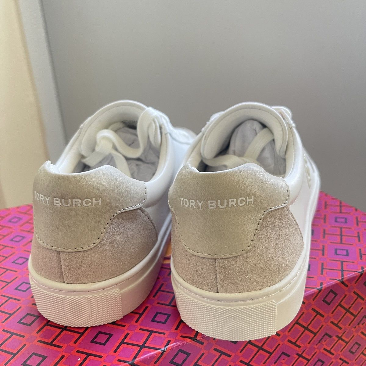 Tory Burch Colour block 100% leather sneakers minimalist Size US 8.5 / IT 38.5 - 2 Thumbnail