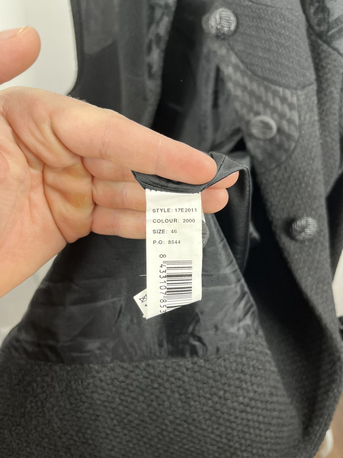 Desigual Desigual black textured long jacket with pockets size 46 Size XL / US 12-14 / IT 48-50 - 10 Thumbnail