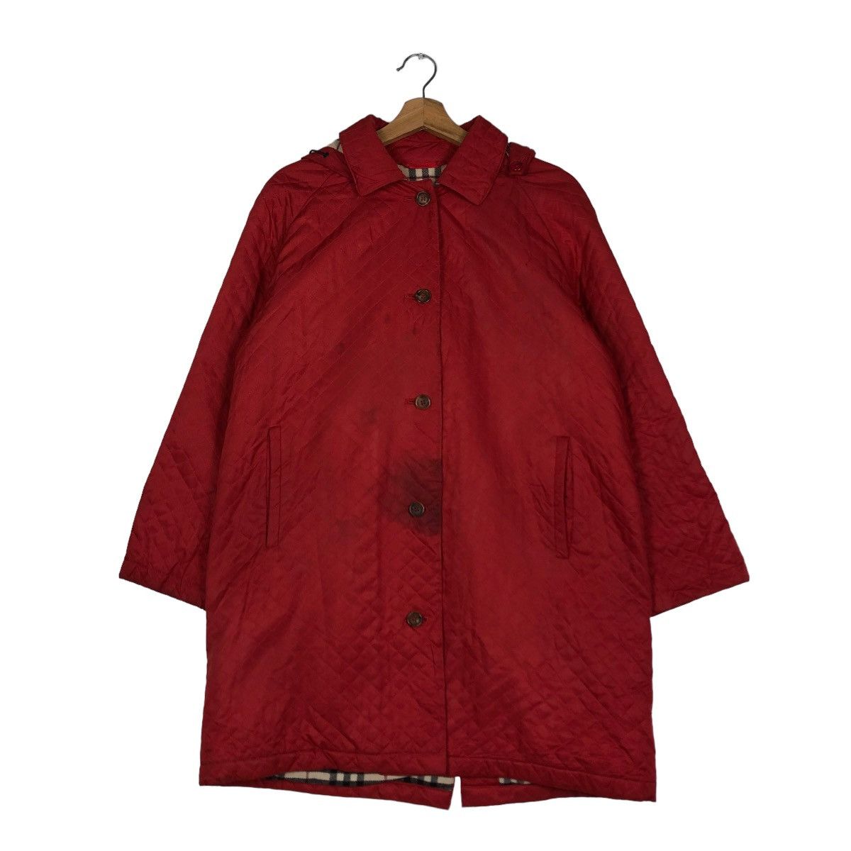 Burberry 🔥VINTAGE QUILTED BUTTON BURBERRY LONDON NOVA CHECK LINING Size US M / EU 48-50 / 2 - 2 Thumbnail