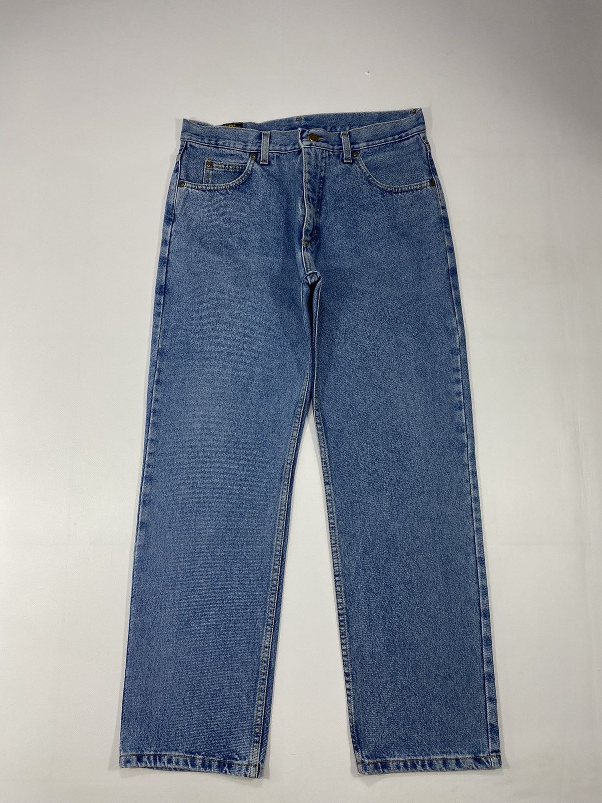 Lee 🔥LASTDROP🔥 Vintage 90s Lee Portland Blue Denim Jeans Pants Size US 34 / EU 50 - 17 Thumbnail