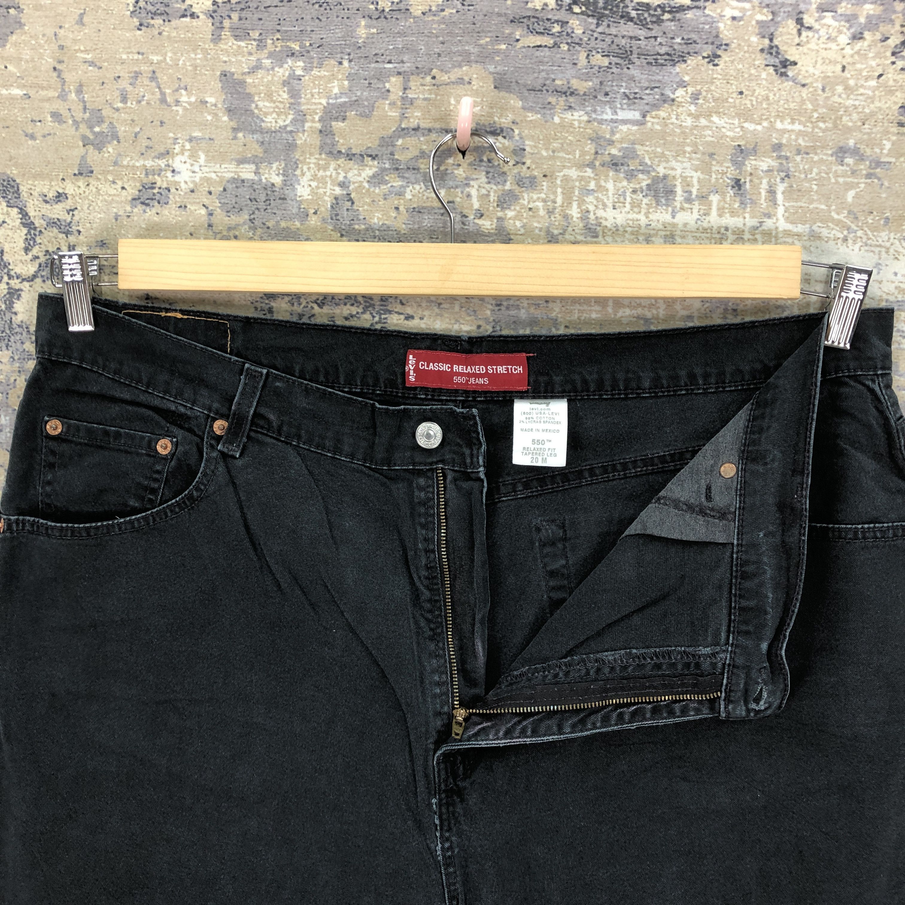 Levi's Vintage Y2K Levis Super Black Jeans Levi's Tapered Denim Size US 40 / EU 56 - 5 Thumbnail