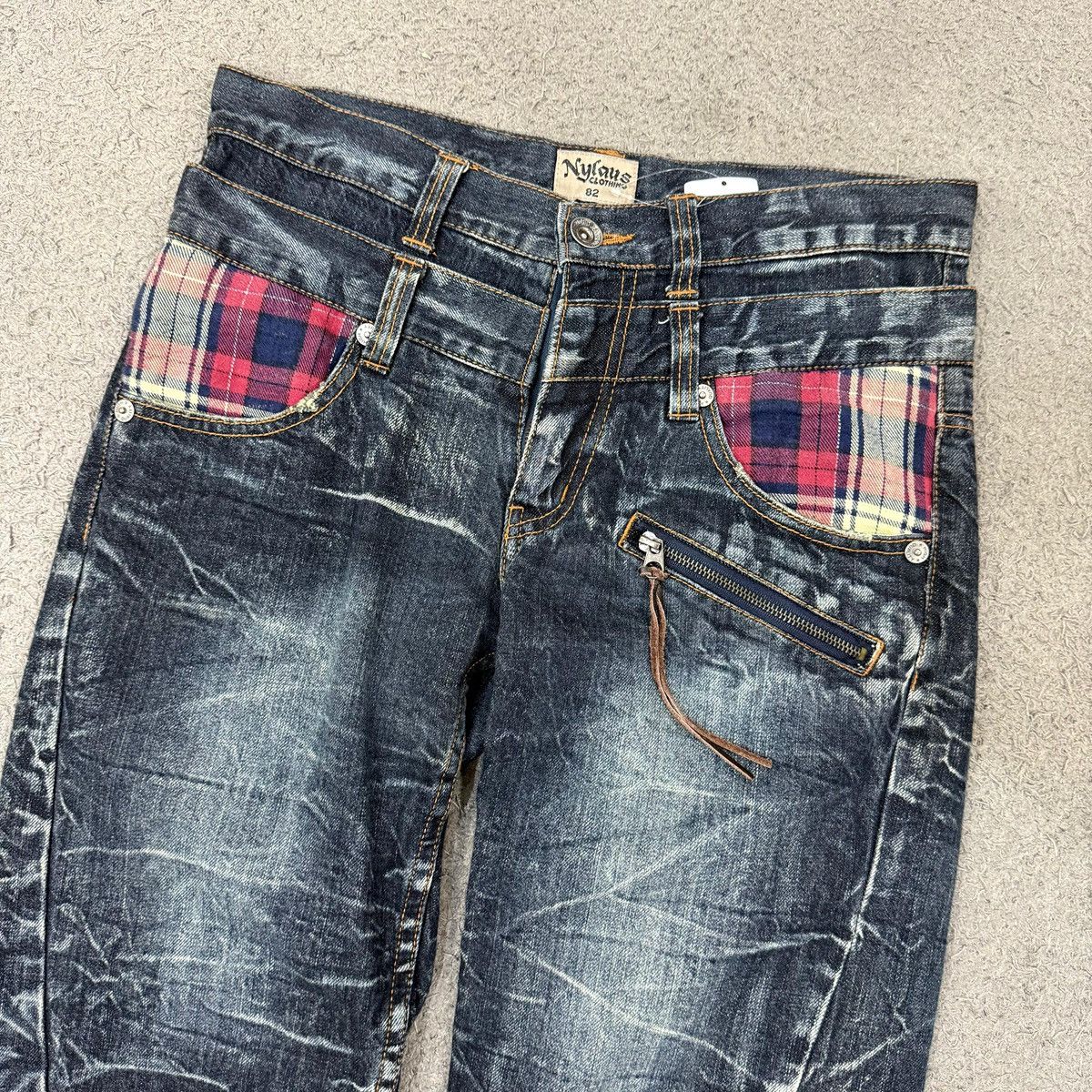 Japanese Brand NYLAUS Double Waist Shorts Jeans Vintage Japanese Brand Size US 32 / EU 48 - 2 Thumbnail