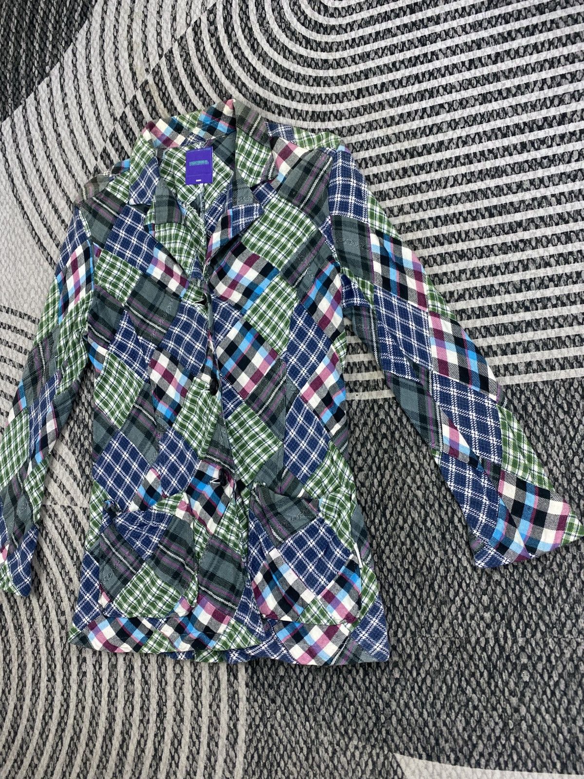 Neighborhood 2003 Neighborhood Multicolor Patchwork Checked Button Jacket Size US XXS / EU 40 - 4 Thumbnail