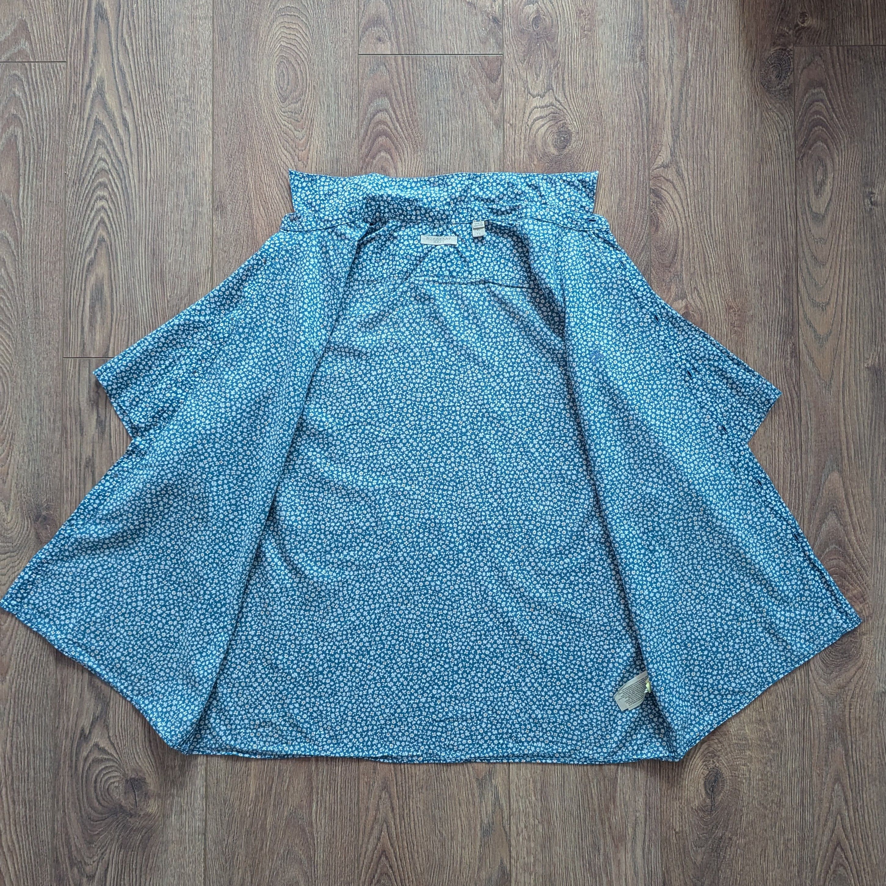 Burberry BURBERRY Brit Blue Cotton Floral Printed Short Sleeve Shirt Size US XL / EU 56 / 4 - 7 Thumbnail
