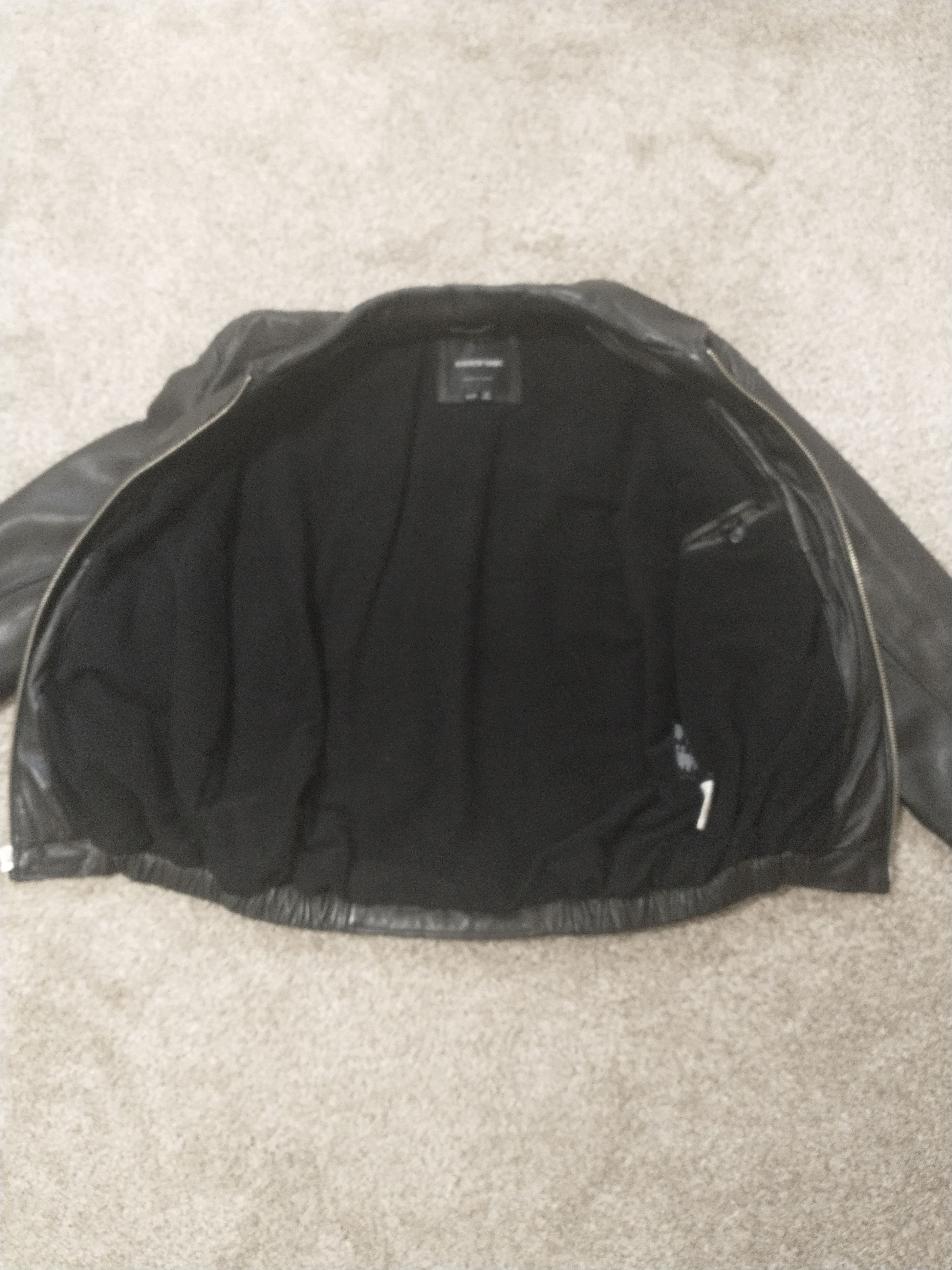 Andrew Marc Andrew Marc Additions 44R Black Leather Bomber Jacket Size US L / EU 52-54 / 3 - 6 Thumbnail