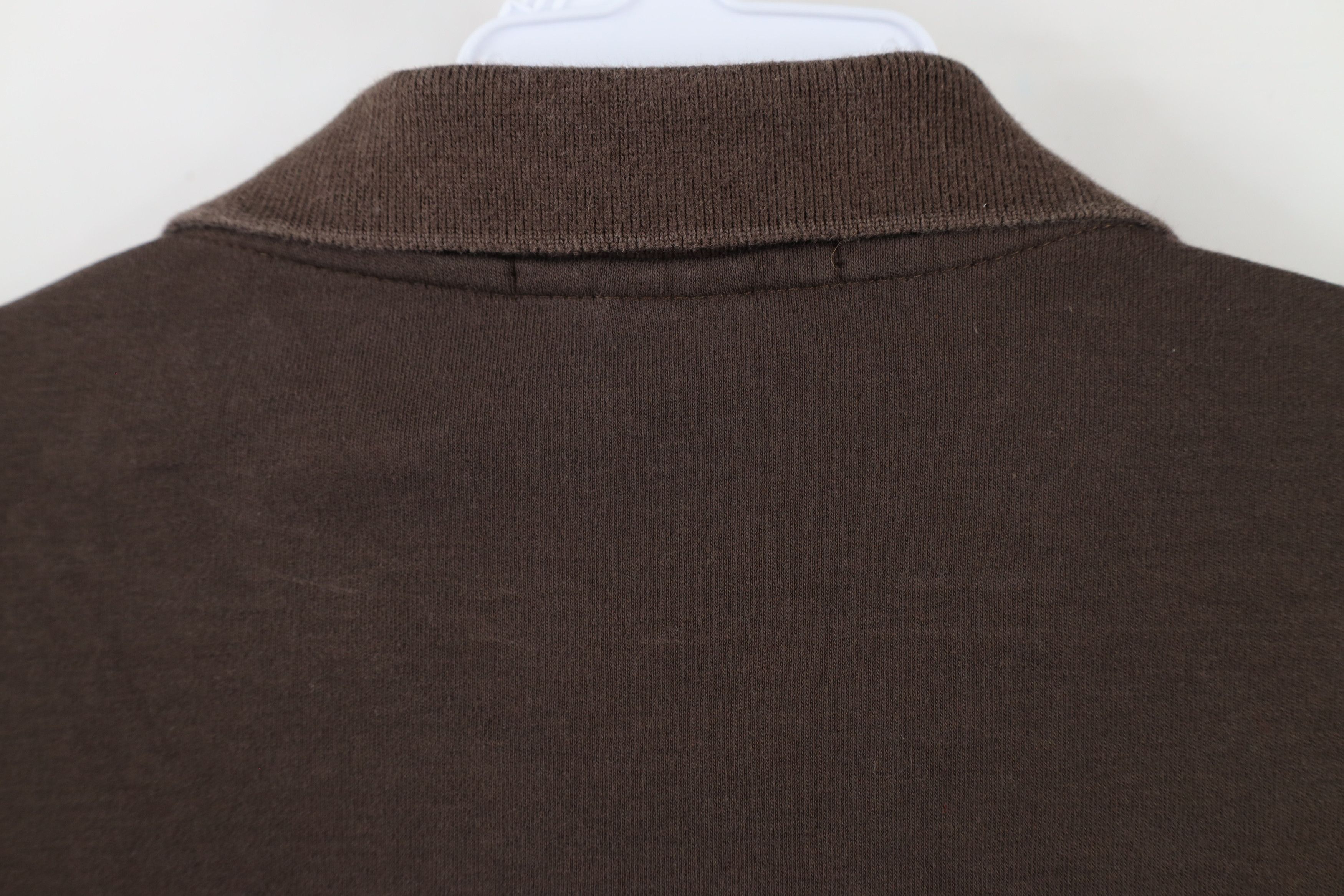 Ralph Lauren × Vintage Vintage 90s Ralph Lauren Touch Cotton Long Sleeve Polo Brown Size US XL / EU 56 / 4 - 12 Thumbnail