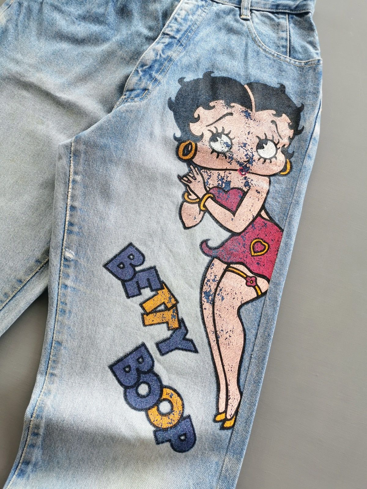 Vintage Vintage Betty Boop Big Print Jeans Size US 28 / EU 44 - 4 Thumbnail