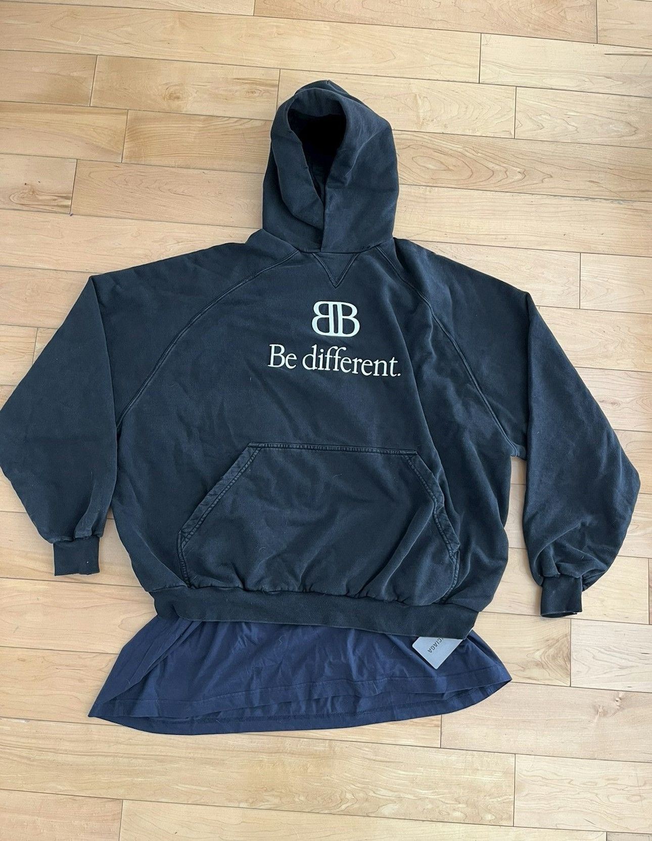 Balenciaga FINAL PRICE Balenciaga Be Different Layered Hoodie 