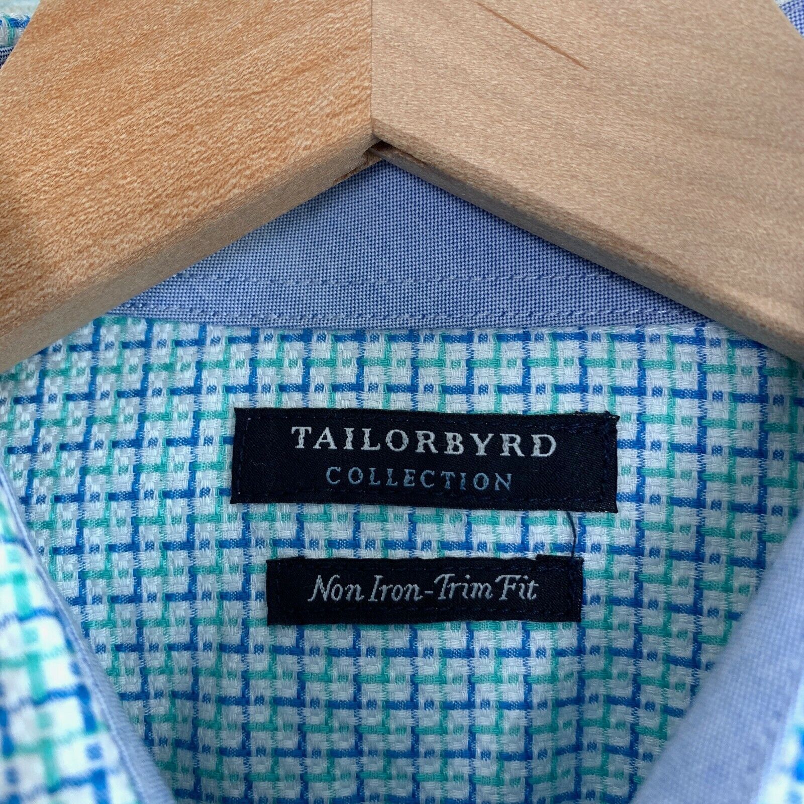 Tailorbyrd TailorByrd Button Front Shirt Blue Trim Mens 15.5 33 Size US M / EU 48-50 / 2 - 6 Thumbnail