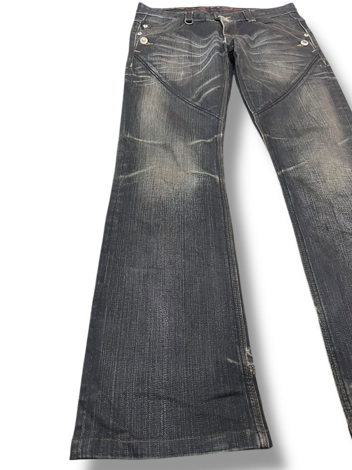 Le Grande Bleu (L.G.B.) Vintage Nicole Club For Men Flare Seditionaries Punk Denim Size US 32 / EU 48 - 5 Thumbnail
