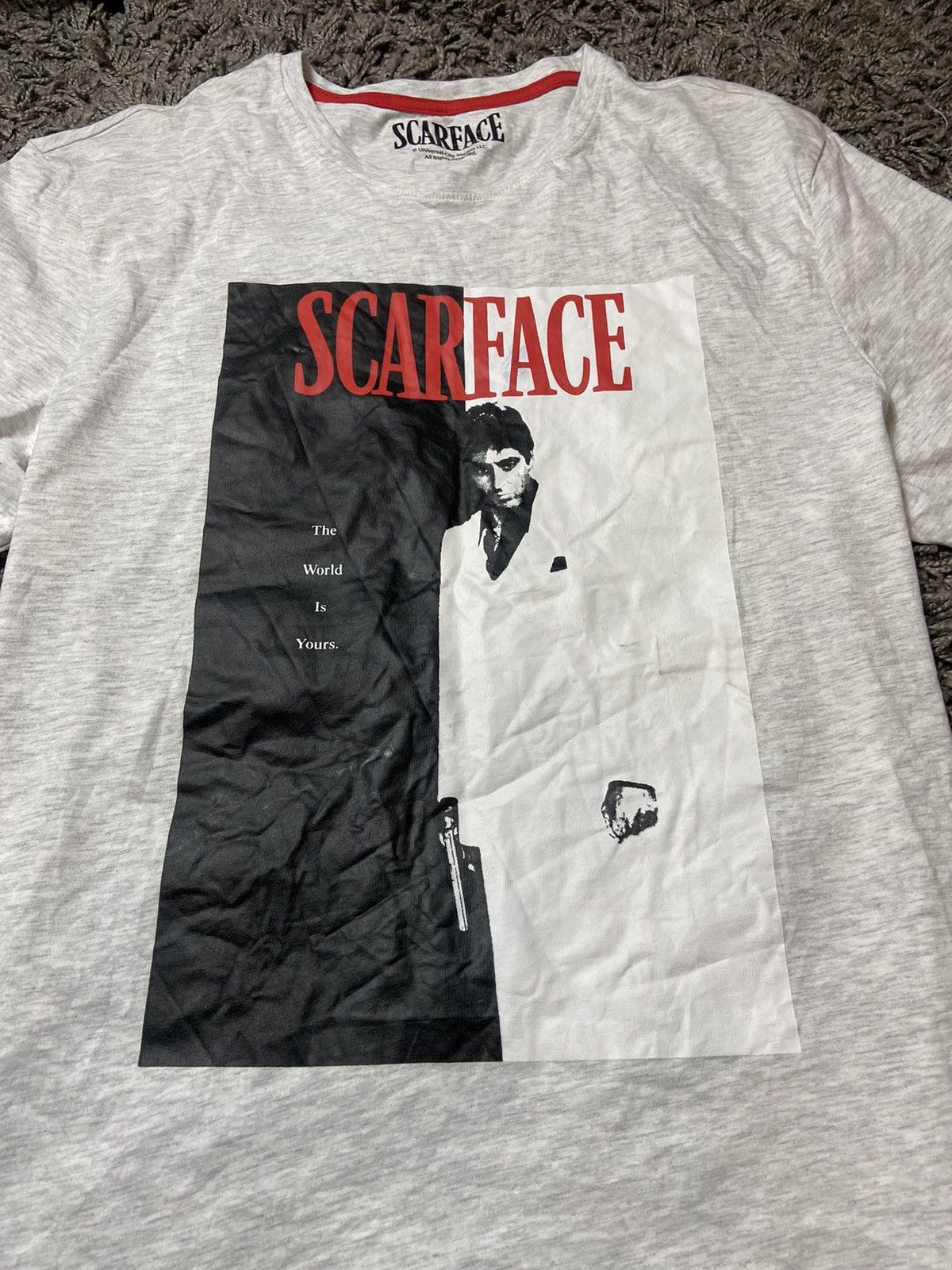 Vintage SCARFACE FILM LEGENDARY ADULT GREY PROMO T-SHIRT Size US XL / EU 56 / 4 - 2 Thumbnail