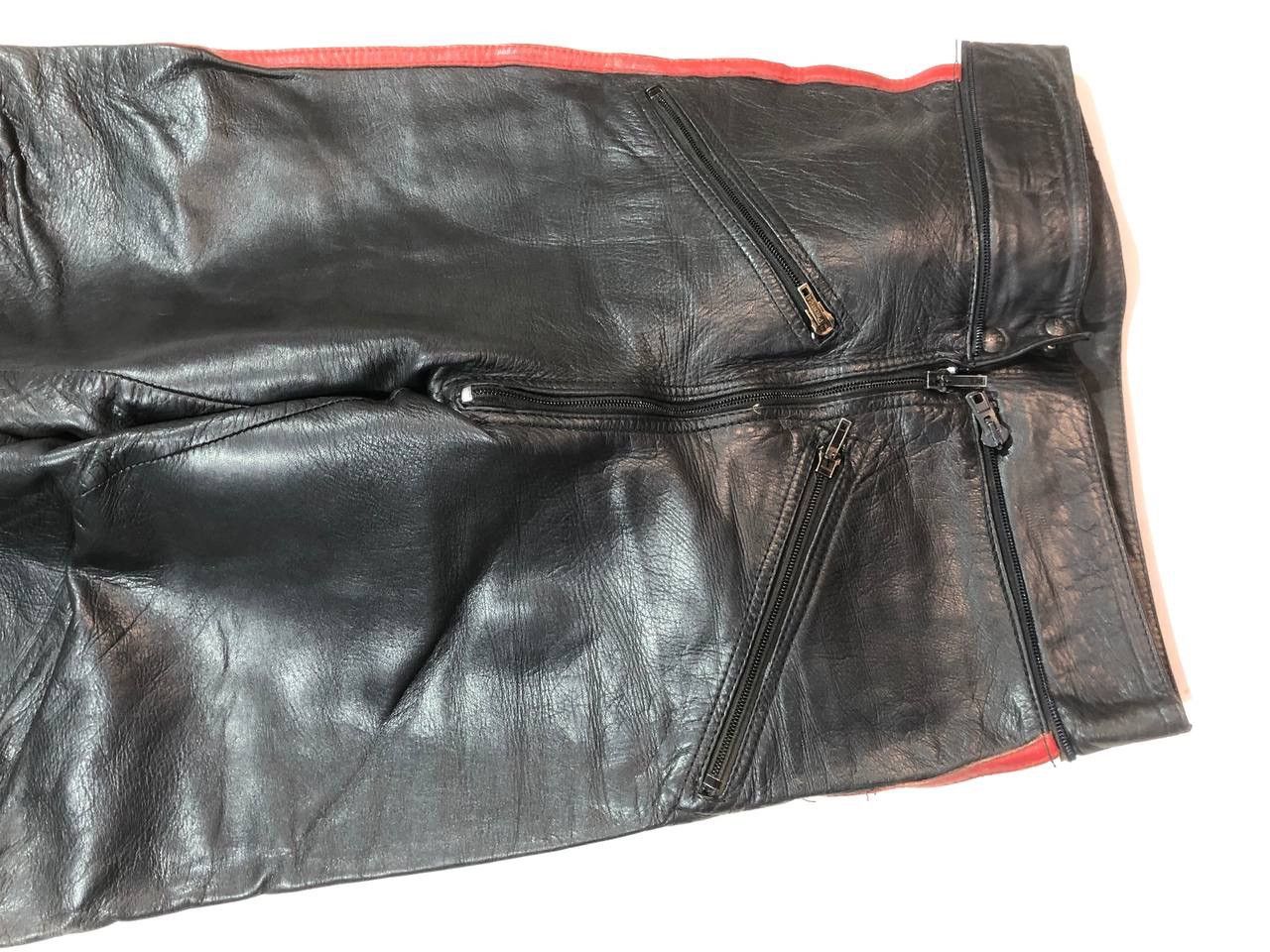 Other GAMAN Leather Moto Racing Pants Made in Italy Size US 28 / EU 44 - 3 Thumbnail