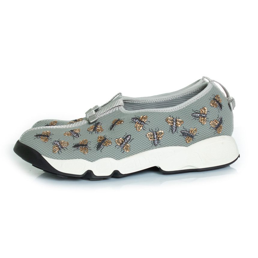 Dior Dior, grey bee embellished mesh fusion sneakers Size US 10.5 / IT 40.5 - 2 Thumbnail