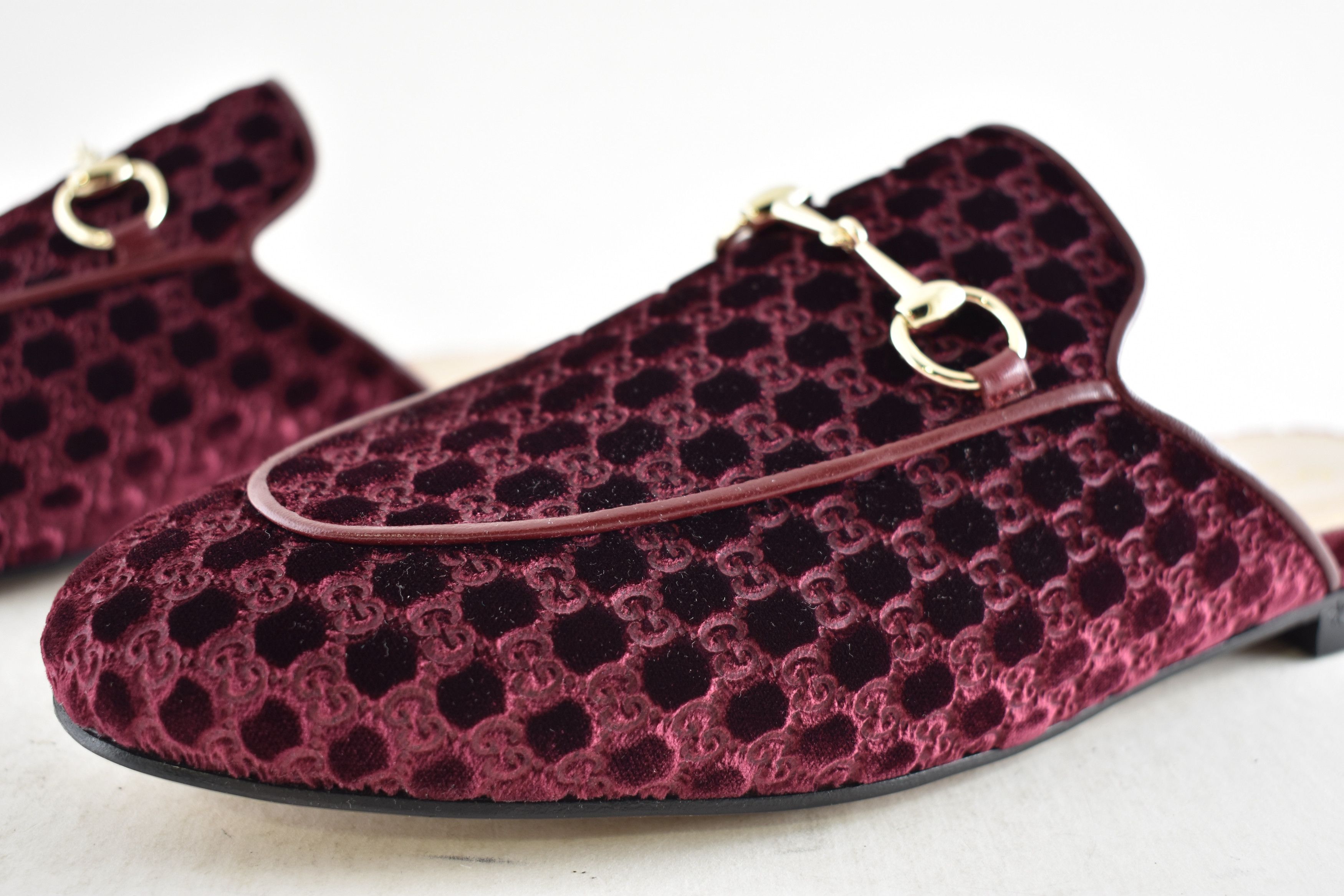Gucci Gucci Princetown Velvet GG Logo Slide Loafer Mule Flat 37 Size US 7 / IT 37 - 14 Thumbnail
