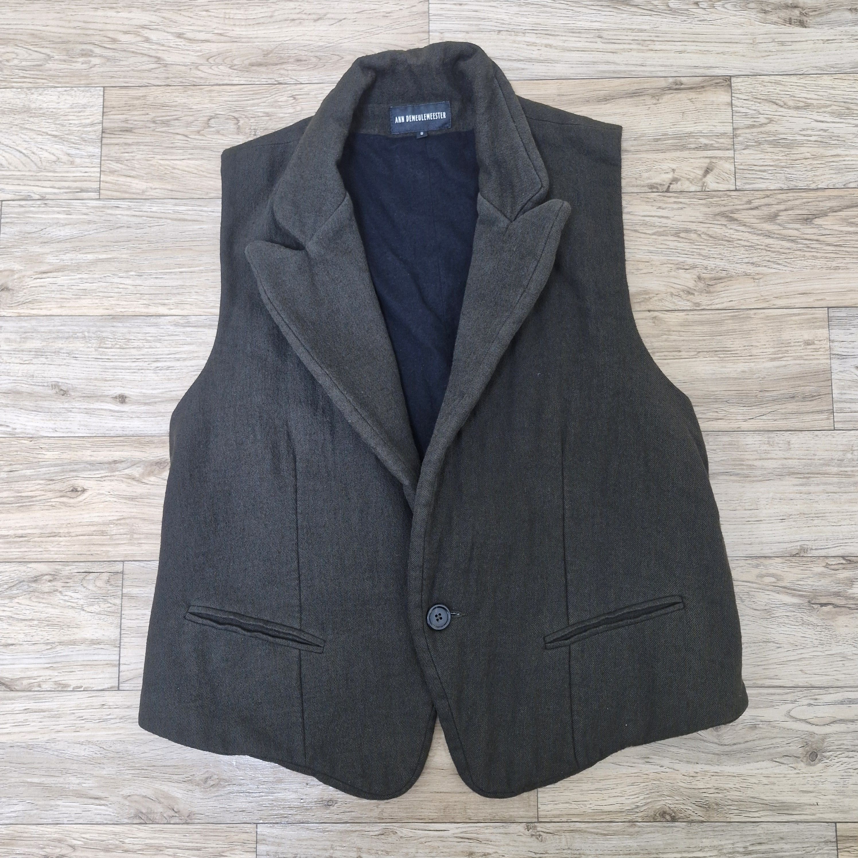 Ann Demeulemeester ANN DEMEULEMEESTER Cotton Wool Button Vest Size US S / EU 44-46 / 1 - 2 Thumbnail