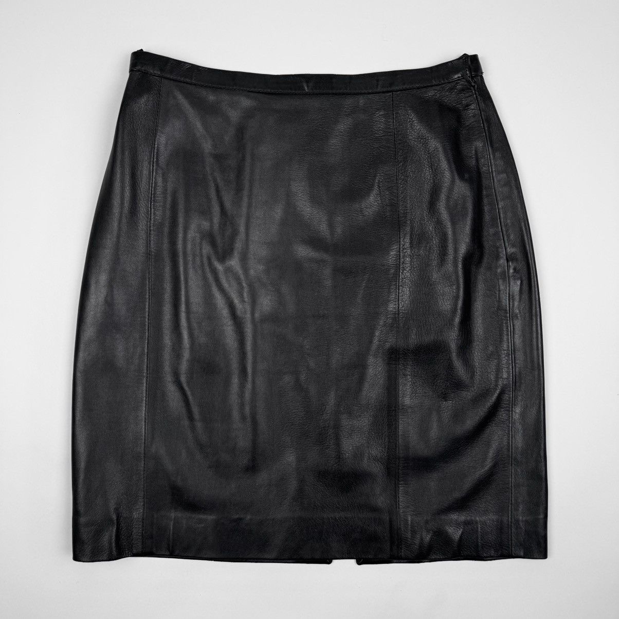 Gucci Gucci By Tom Ford FW1997 Black Leather Short Skirt Size 30" / US 8 / IT 44 - 1 Thumbnail
