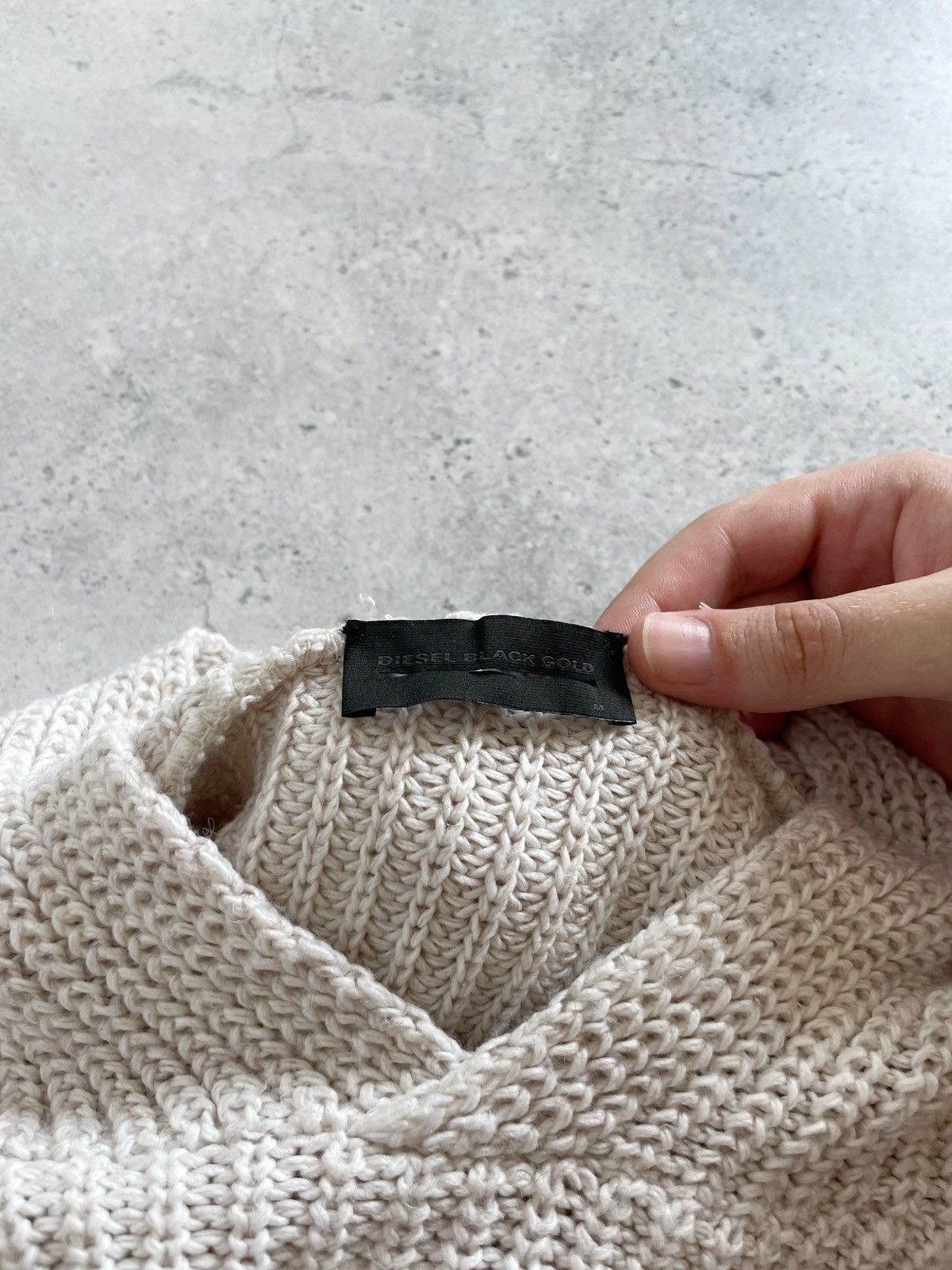 Diesel Diesel Black Gold Distressed Knitted Oversize Hoodie Size M / US 6-8 / IT 42-44 - 10 Thumbnail