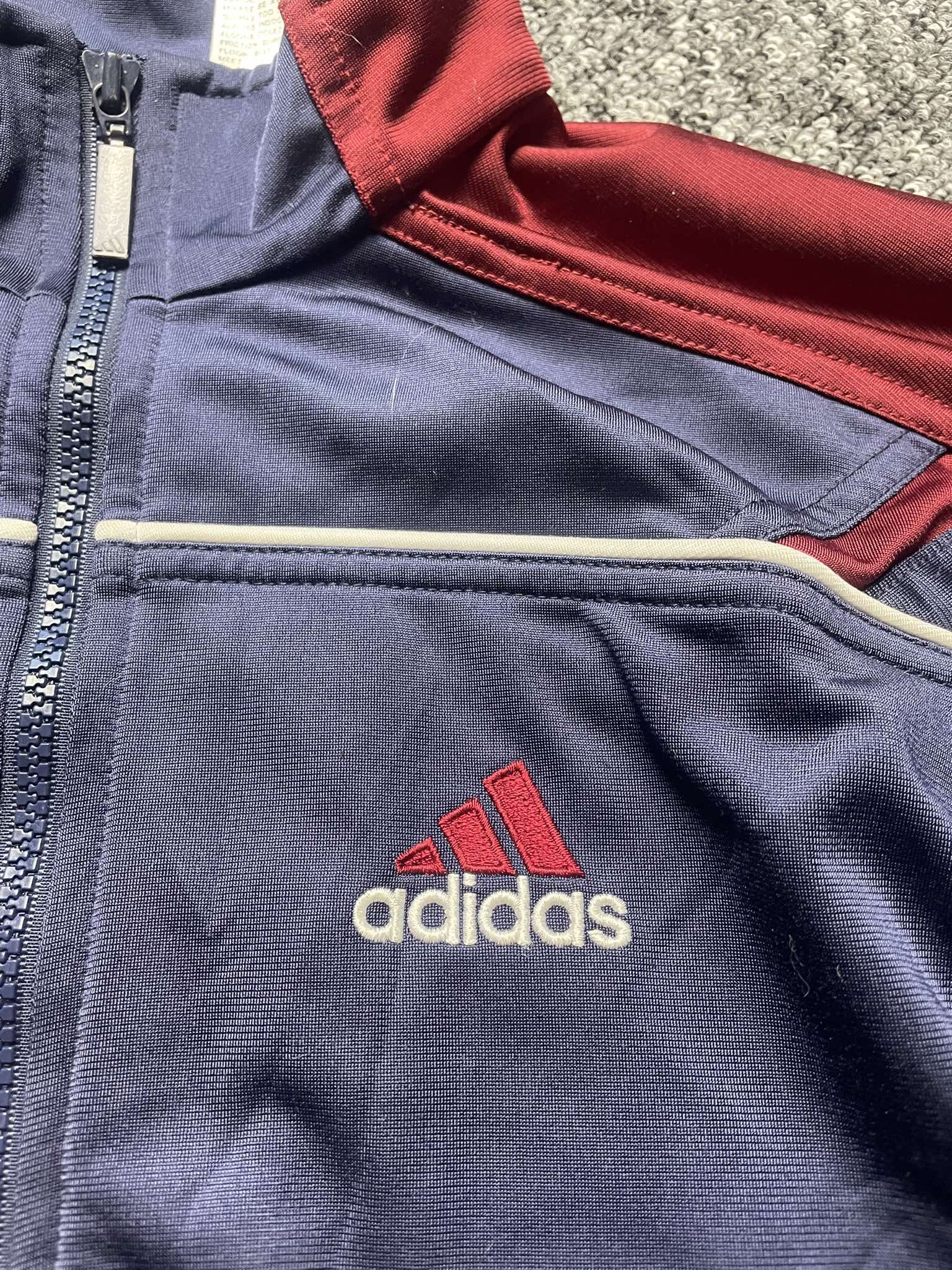 Adidas × Vintage Vintage retro zip-up sweatshirt tracksuit Adidas logo 90s Size US XL / EU 56 / 4 - 4 Thumbnail