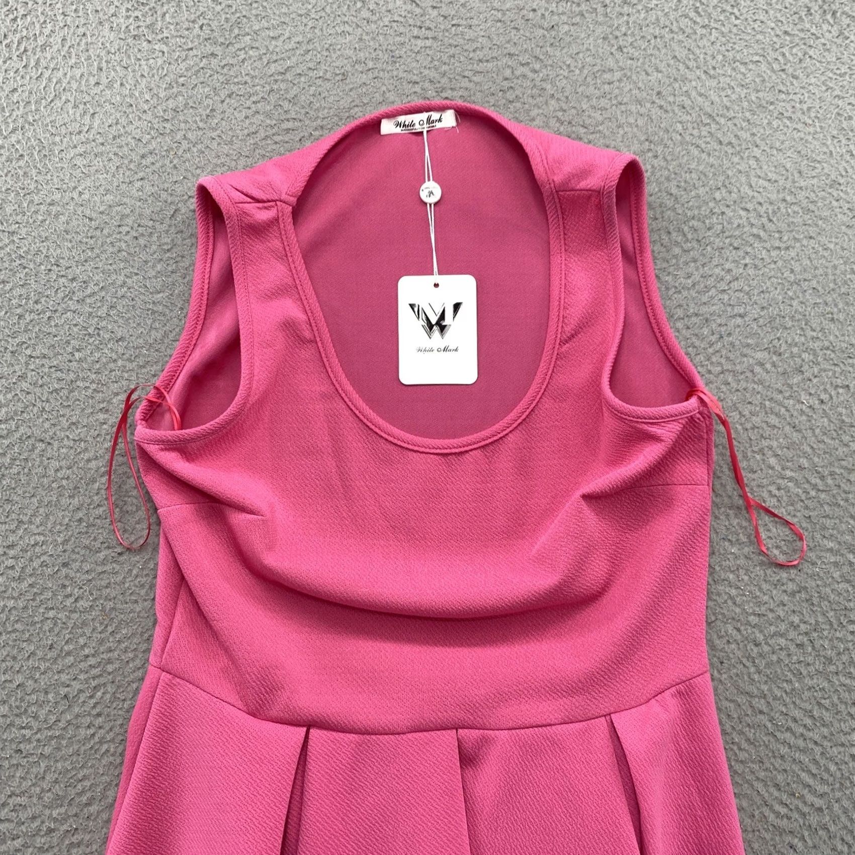 White Mark White Mark Women’s Pink Sleeveless Fit & Flare Dress in Size M NEW Size M / US 6-8 / IT 42-44 - 3 Thumbnail