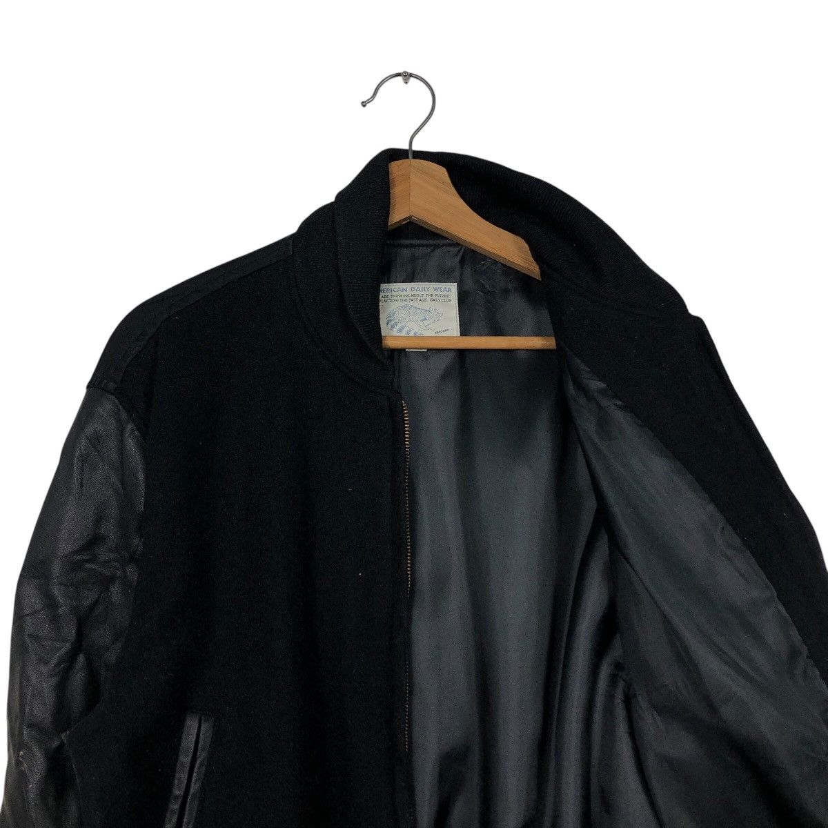 Japanese Brand 📌Vintage Bomber Leather Jacket American Wear Raccoon Size US M / EU 48-50 / 2 - 13 Thumbnail