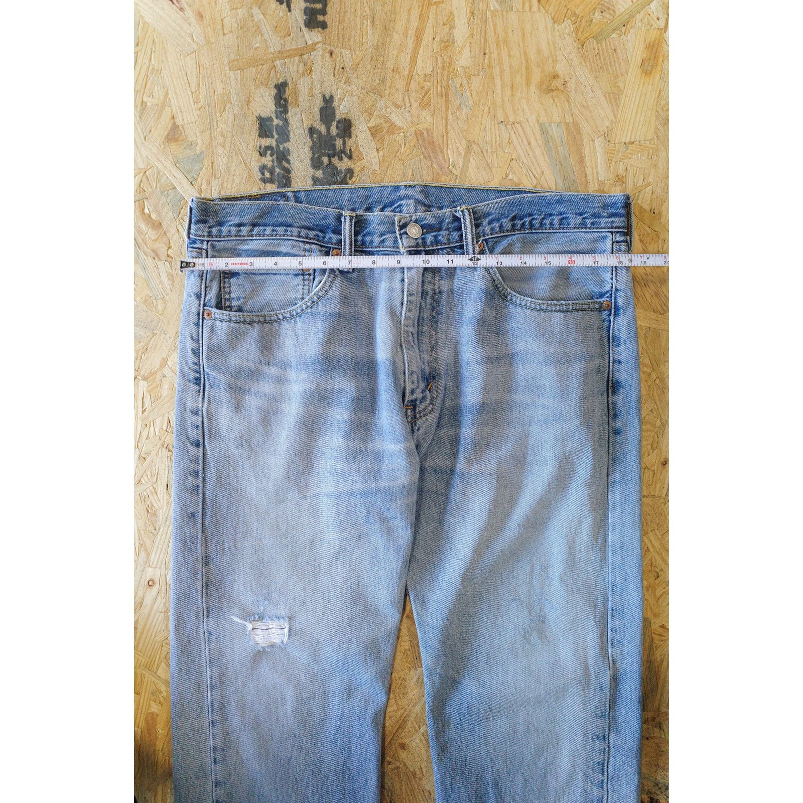 Levi's Levi's Levi Strauss 505 Regular Distressed, Denim - W35 L32 Size US 35 - 5 Thumbnail