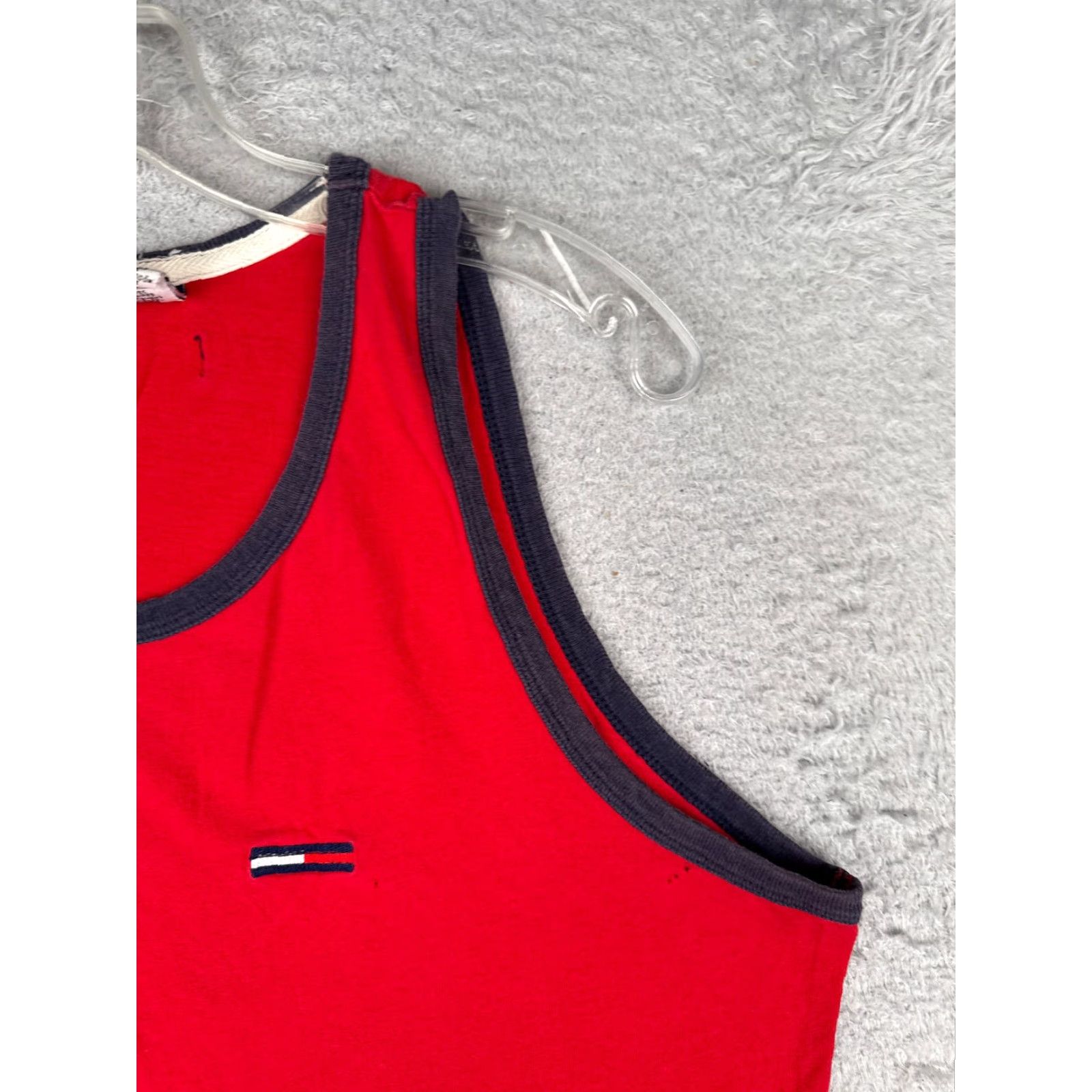 Tommy Hilfiger Tommy Hilfiger Jeans Shirt Adult Large Red Tank Sleeveless Cotton READ Size US L / EU 52-54 / 3 - 2 Thumbnail