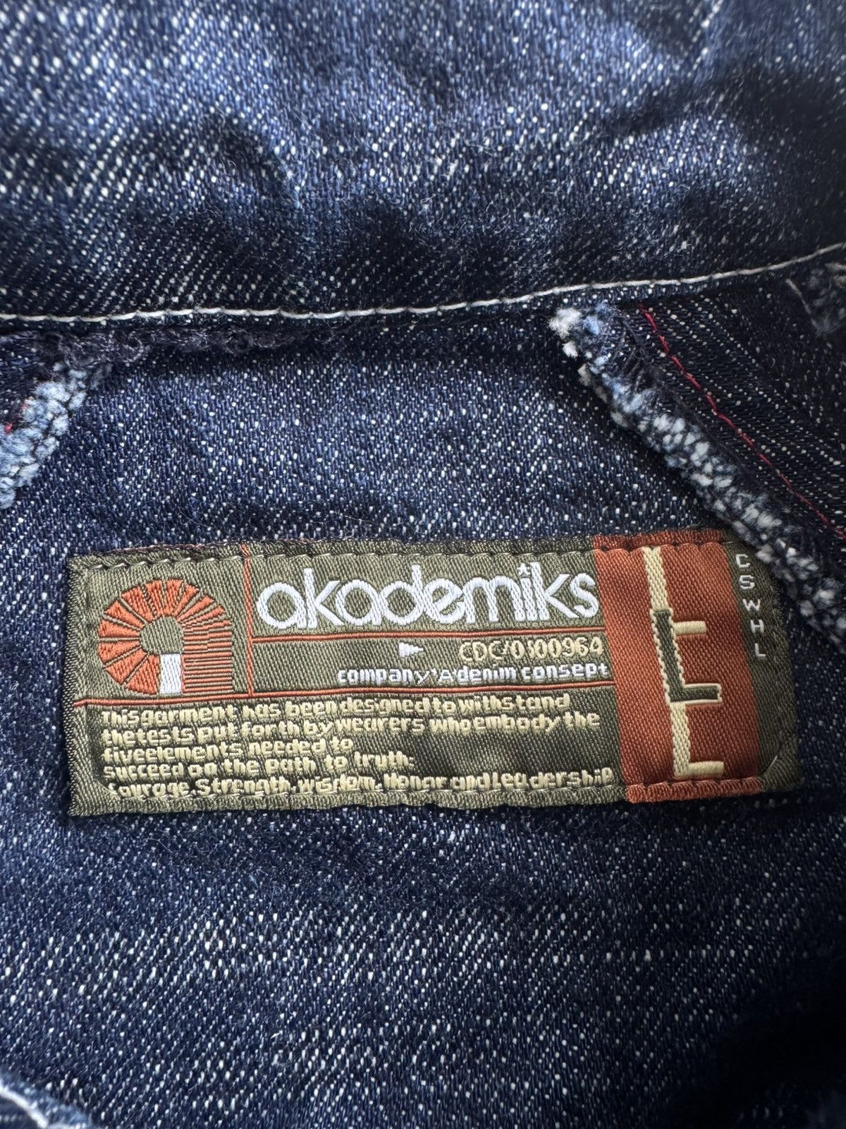 Akademiks × Vintage Vintage Akademiks Denim Hip Hop Jacket Kanye West Style Rare Size US L / EU 52-54 / 3 - 10 Thumbnail