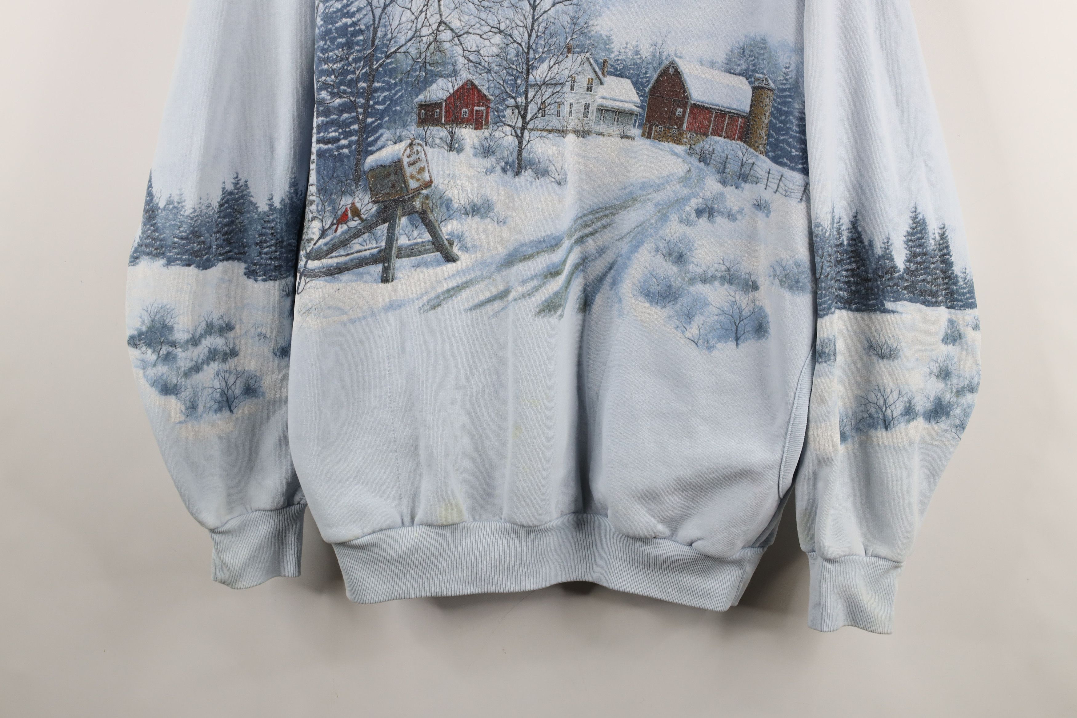 Vintage Vintage 90s Streetwear Christmas Farmhouse All Sweatshirt Size L / US 10 / IT 46 - 3 Thumbnail
