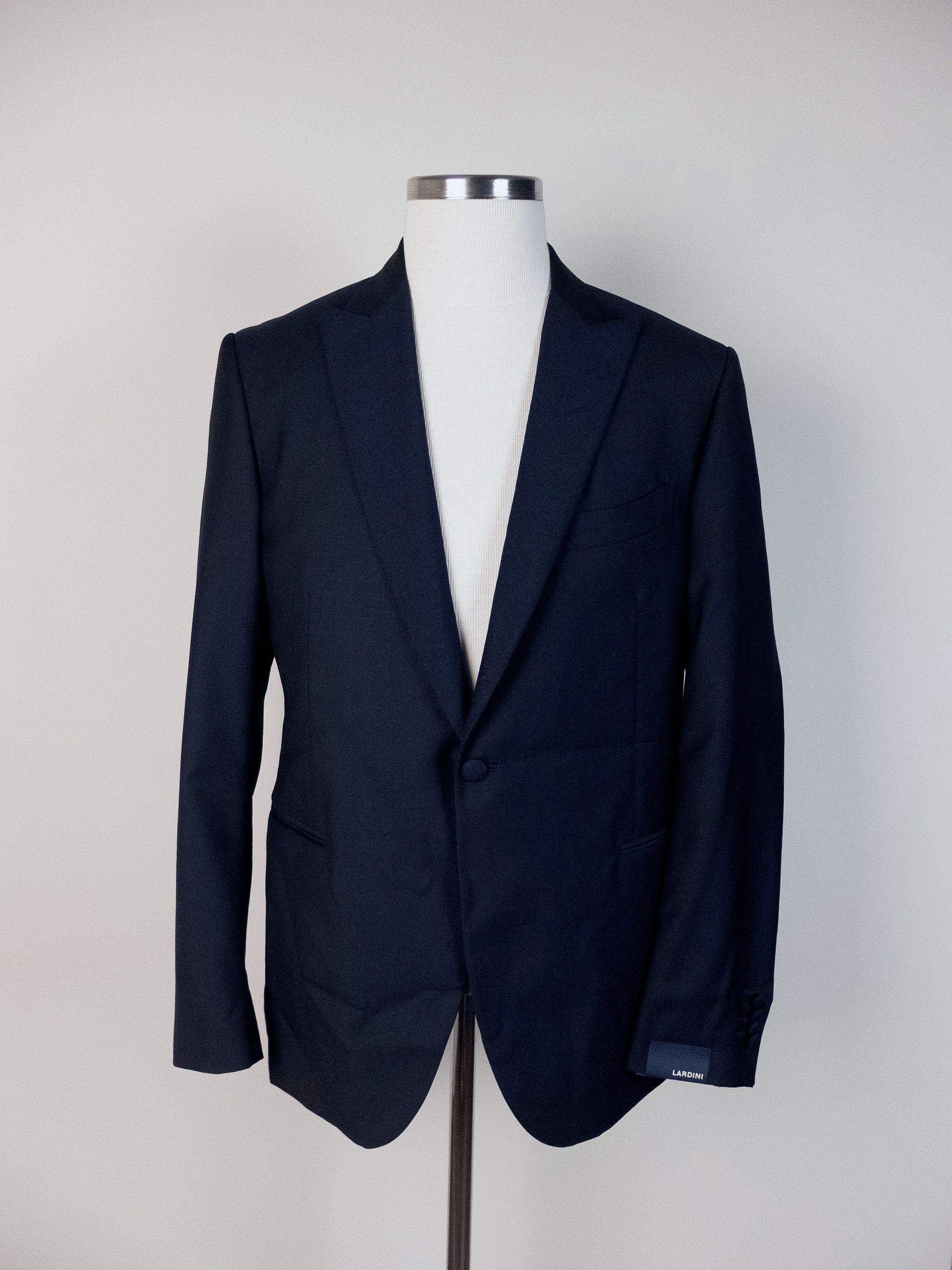 Lardini LARDINI navy blue wool silk 3 piece tuxedo suit Size 42R Size 42R - 1 Thumbnail