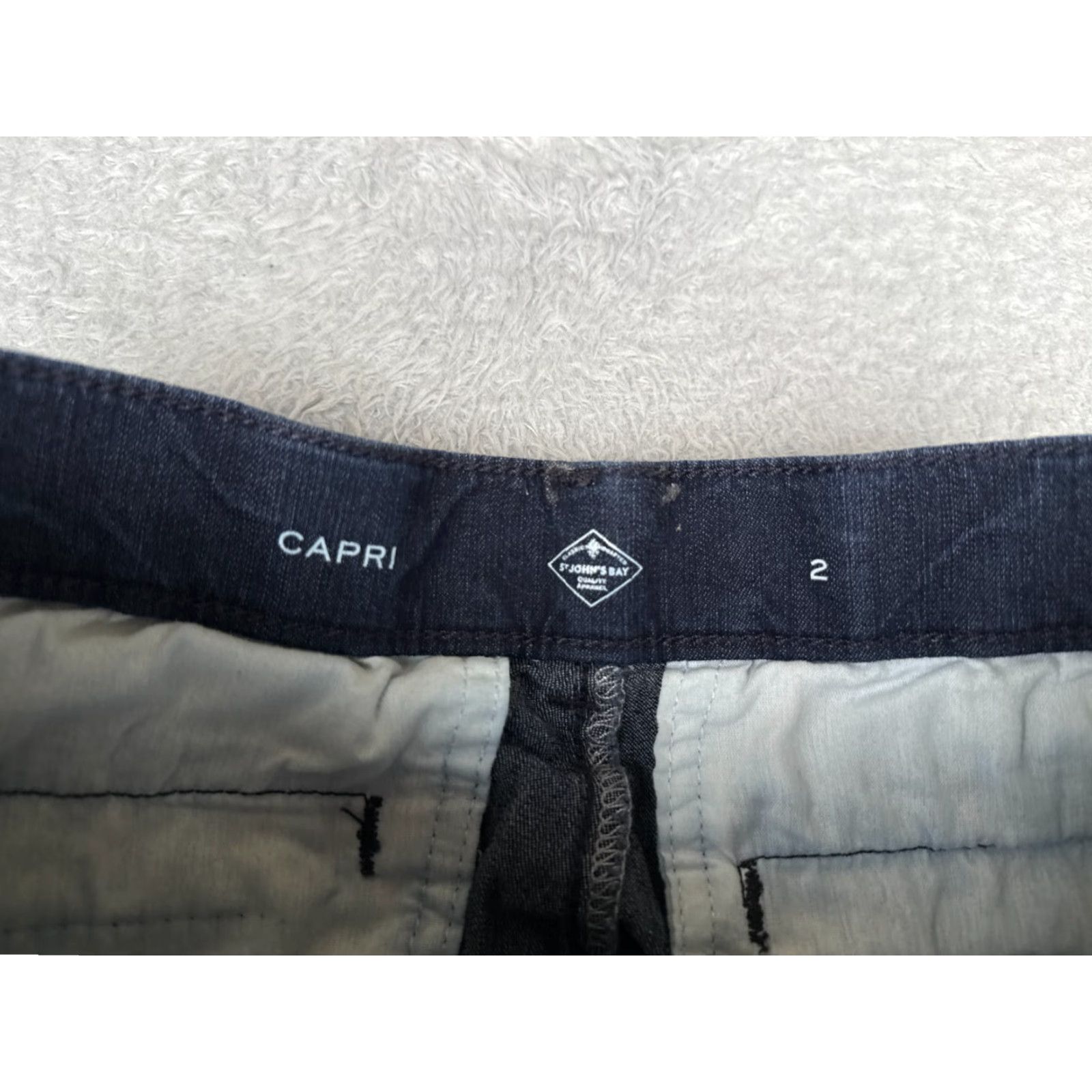 Vintage St Johns Bay Jeans Womens Capri Denim Blue 2 26x18 Regular Mid Rise 18 In Inseam 5-Pocket Size 26" / US 2 / IT 38 - 5 Thumbnail