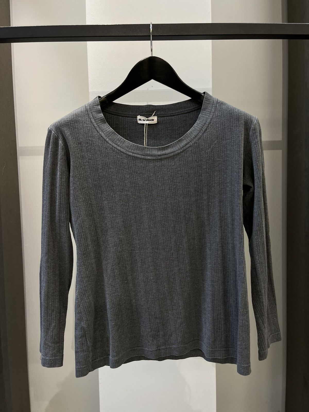 image of Jil Sander + Vintage Long Sleeve Shirt in Grey, Women's (Size Medium)