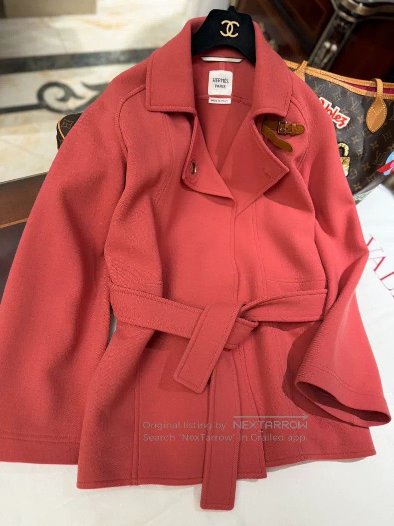 Hermes Hermes Wool Coat Belted Jacket Size XXS / US 00 / IT 34 - 5 Thumbnail