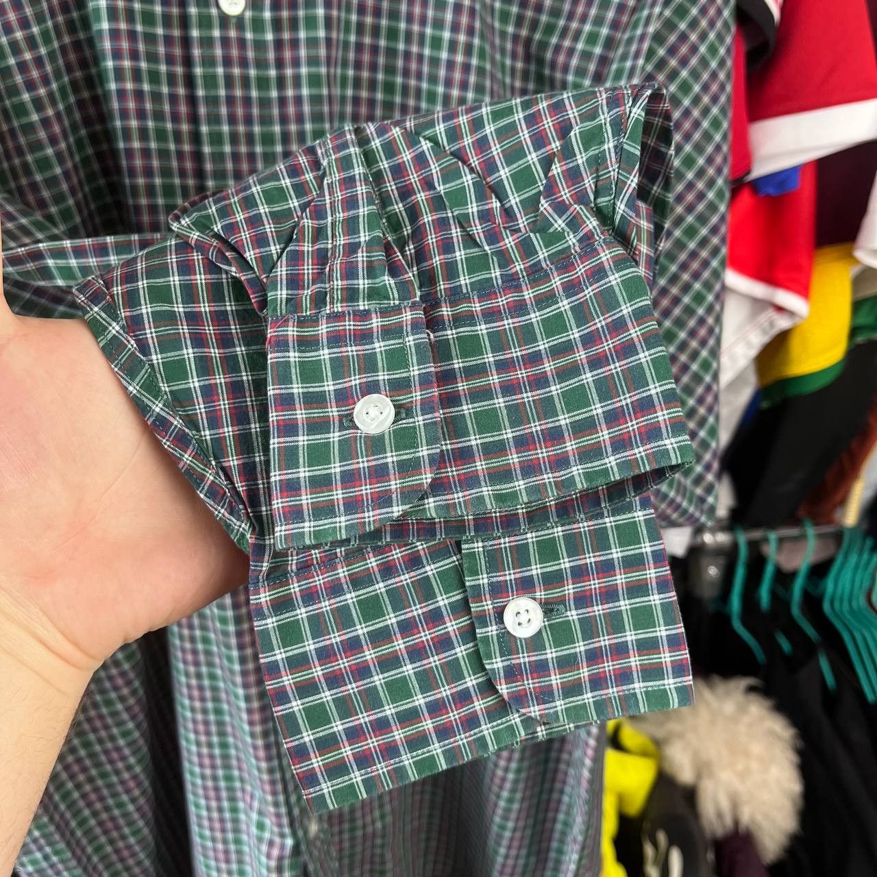 L.L. Bean Vintage 90s L.L.Bean Green Plaid Button Shirt Size US L / EU 52-54 / 3 - 4 Thumbnail