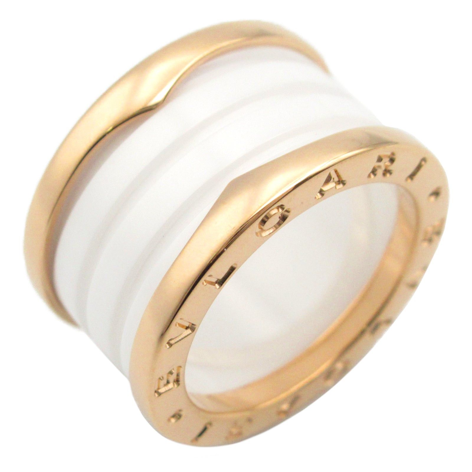 Bvlgari Bvlgari Ring Ceramic K18Pg (Pink Gold) White Size ONE SIZE - 1 Thumbnail