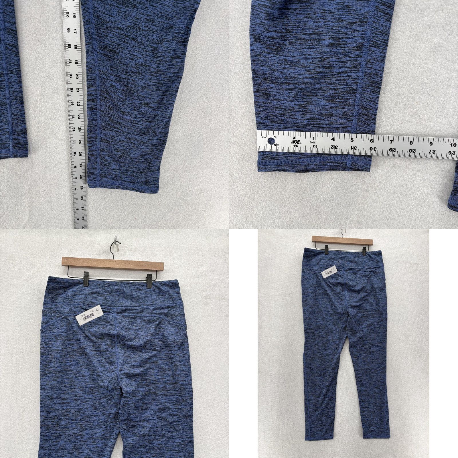 Vintage ClimateRight By Cuddl Duds Leggings Womens XL Blue Denim Microfleece Thermal Size 40" / US 18 - 8 Thumbnail