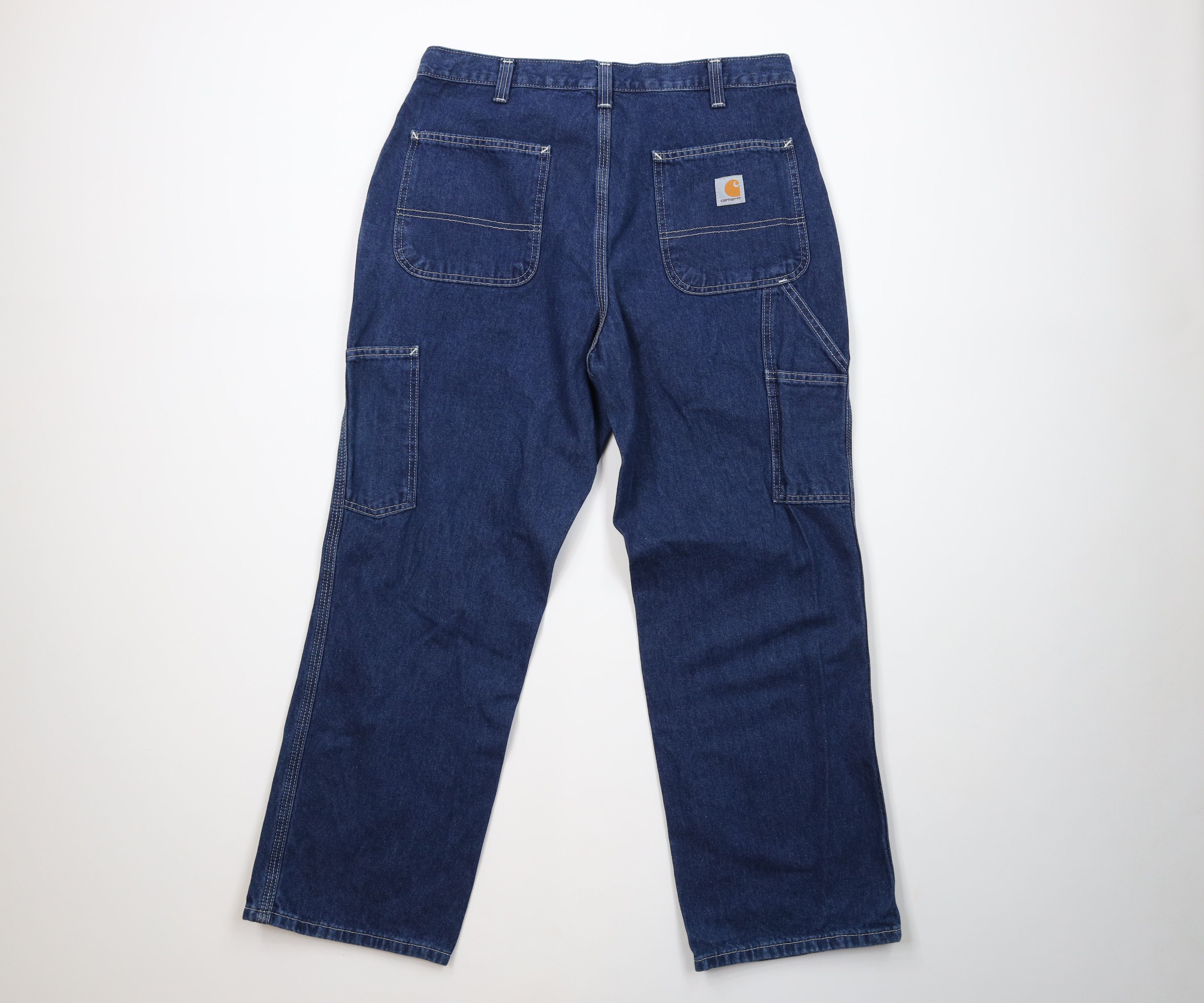 Carhartt Vintage Y2K Carhartt Wide Leg Dungaree Denim Jeans Cotton Size US 34 / EU 50 - 10 Thumbnail