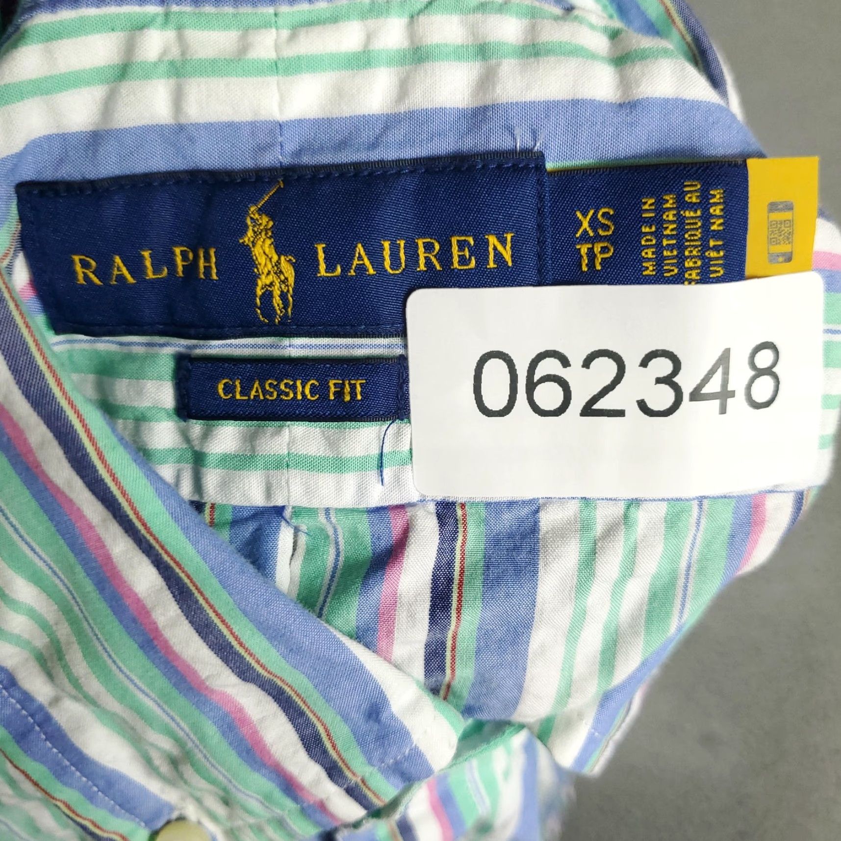 Ralph Lauren Ralph Lauren Mens Shirt XS Blue Striped Seersucker Short Sleeve Button-Up Casual Classic Size US XS / EU 42 / 0 - 7 Thumbnail