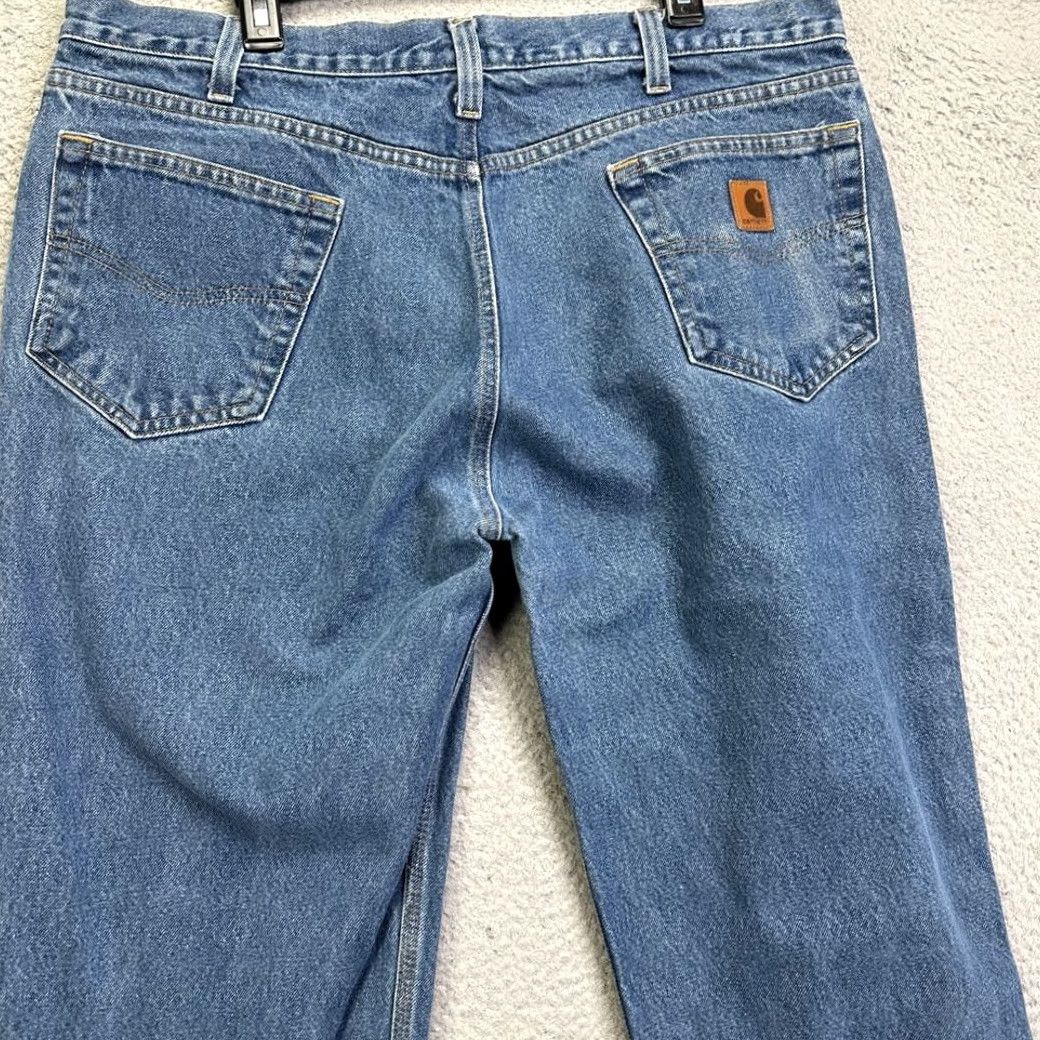 Carhartt Carhartt Jeans Mens 40X32 Relaxed Fit Straight Denim Blue Cotton B460 DVB Size US 40 / EU 56 - 5 Thumbnail