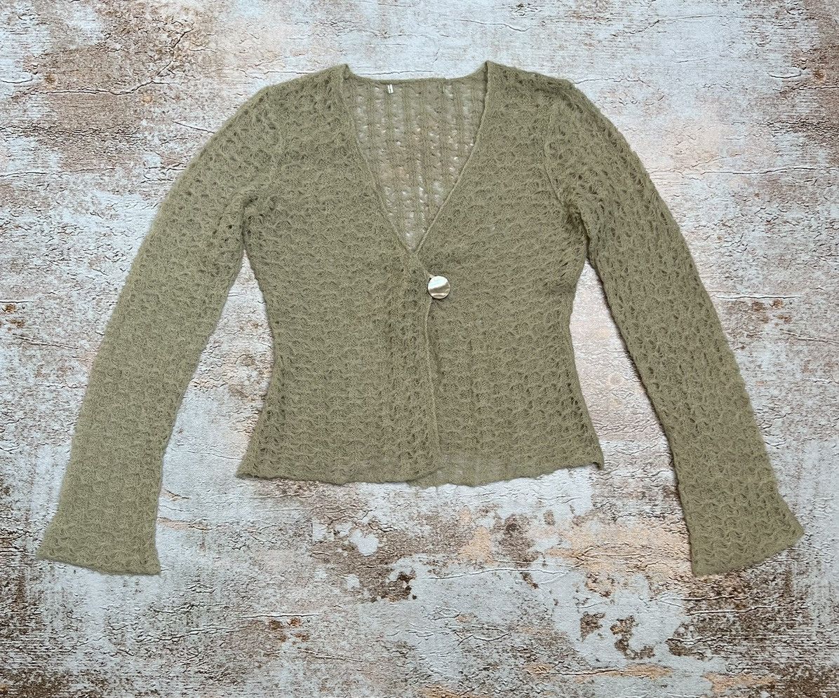 Vintage Vintage Japanese knit mesh cardigan Size M / US 6-8 / IT 42-44 - 1 Thumbnail
