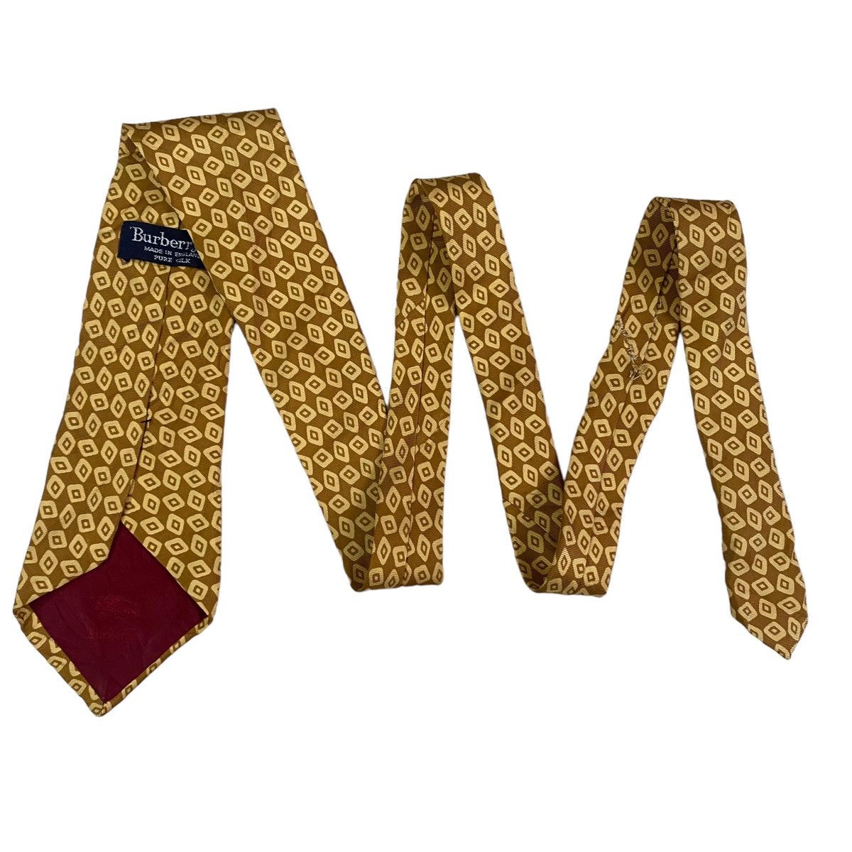 Burberry 💥VINTAGE BURBERRYS neck tie silk made in England ties Size ONE SIZE - 2 Thumbnail