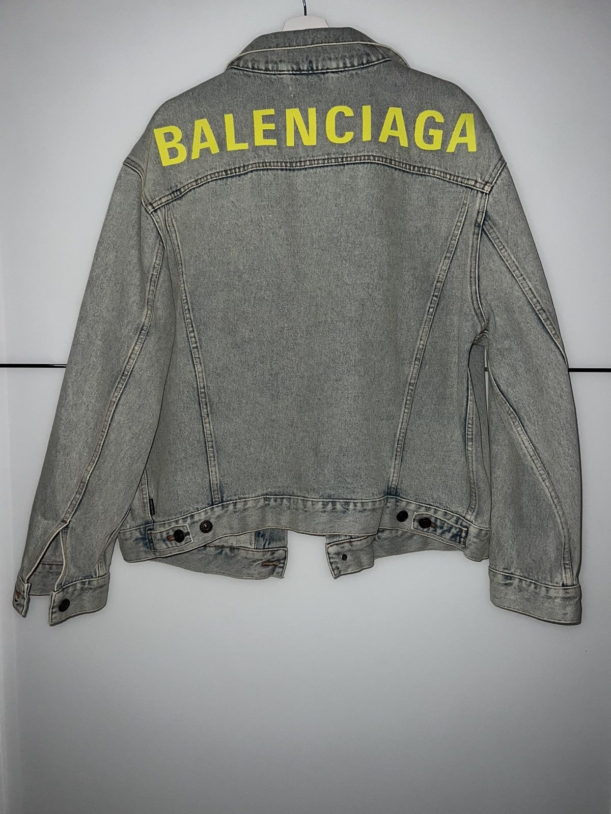 Balenciaga Balenciaga Logo Denim Jacket Size US L / EU 52-54 / 3 - 1 Thumbnail