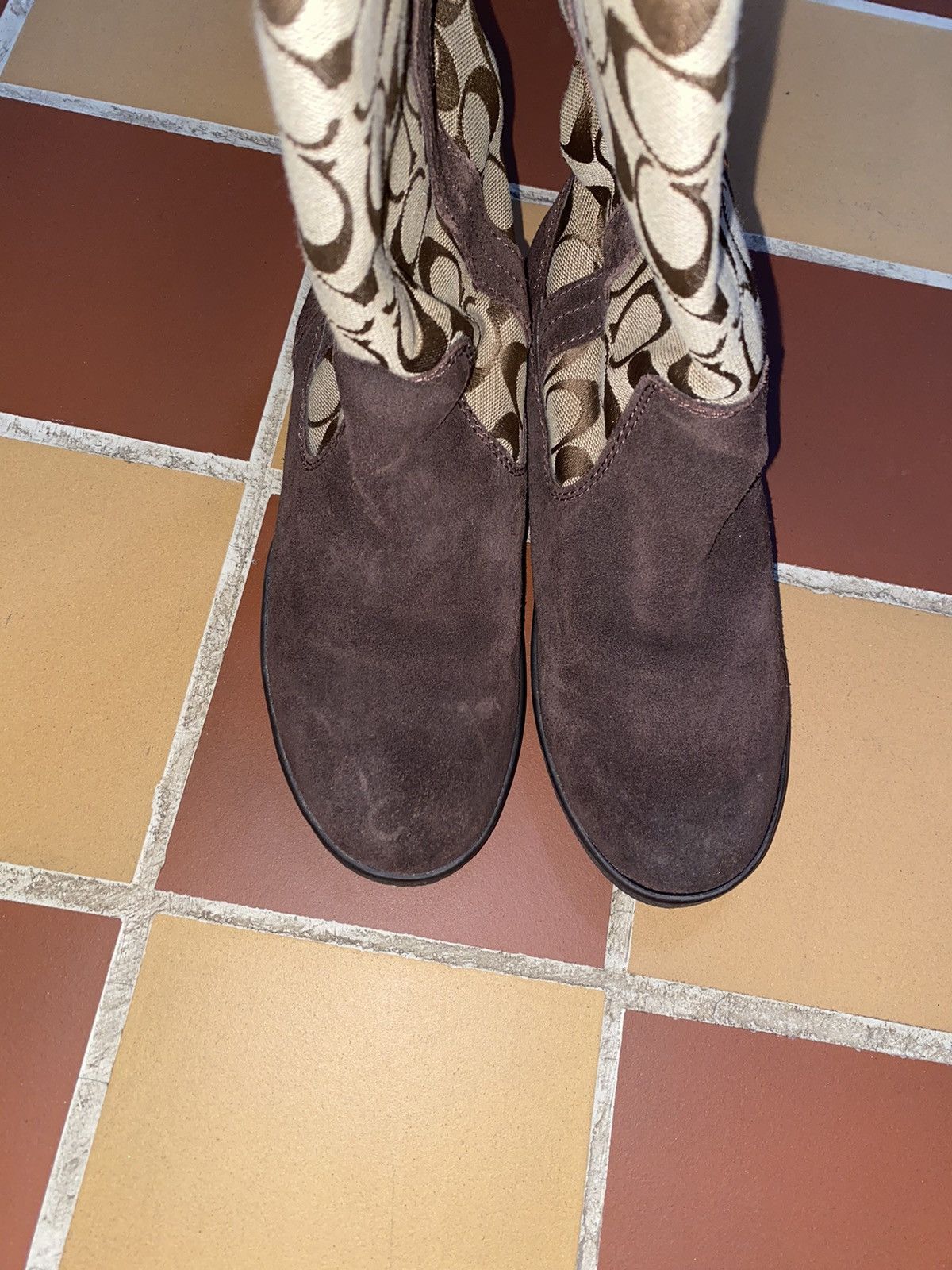 Coach Vintage Brown Suede Couch Boots Y2k 6.5 Size US 6.5 / IT 36.5 - 3 Thumbnail