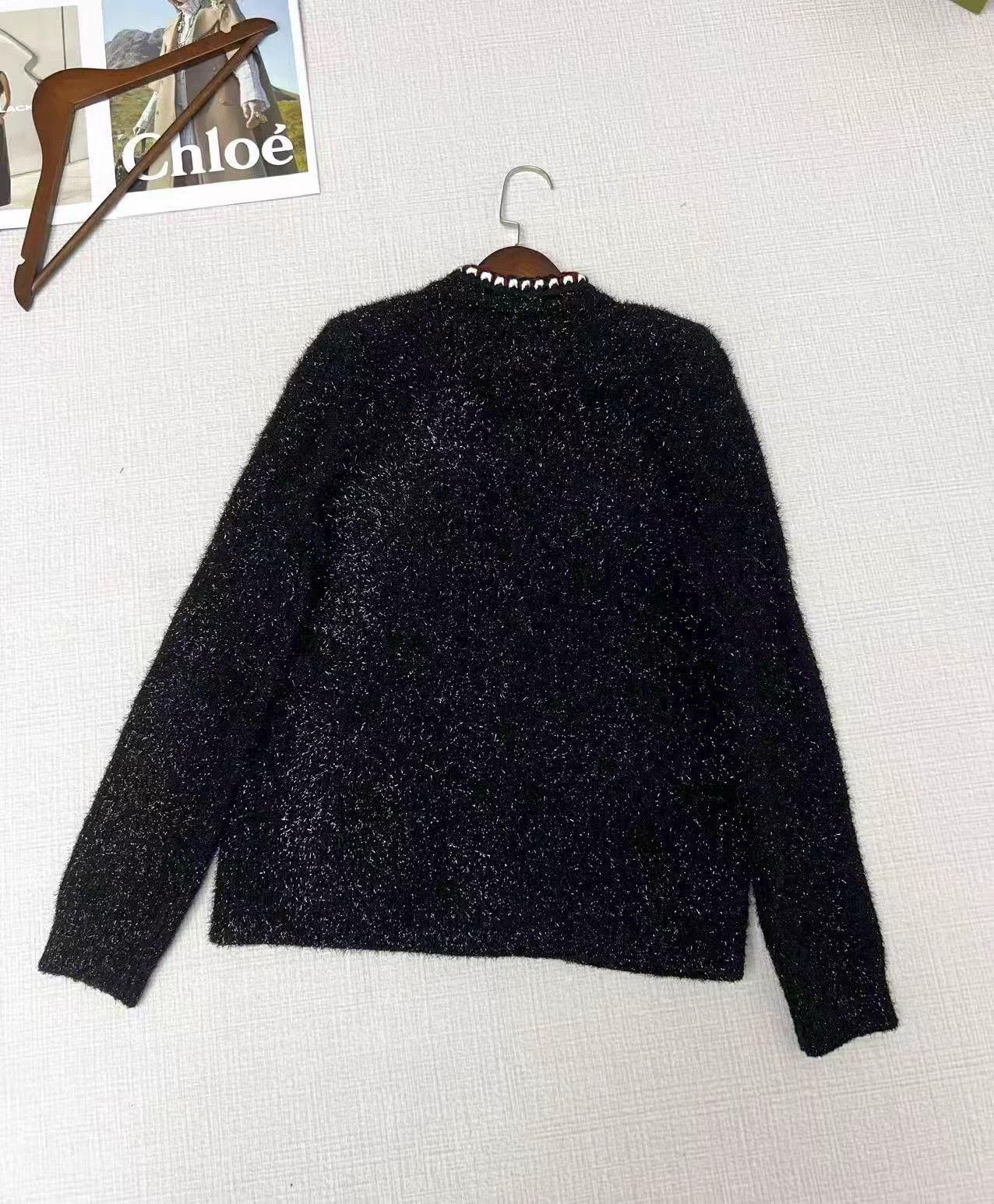 Self-Portrait Self-Portrait Classic Coco Metallic Knit Cardigan Fall Size S / US 4 / IT 40 - 2 Thumbnail