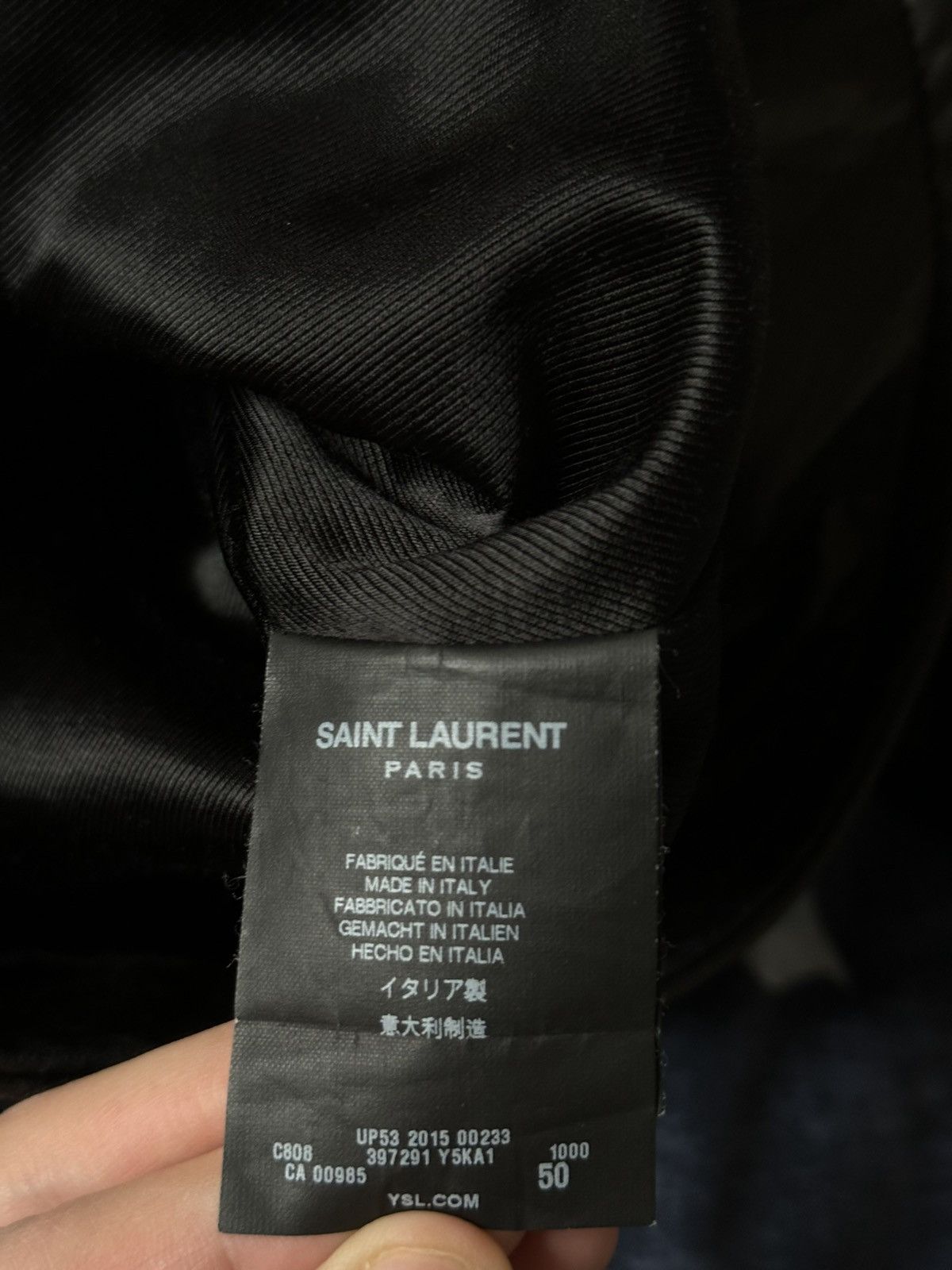 Hedi Slimane × Saint Laurent Paris [50] 2015 Black L01 lambskin leather jacket Size US M / EU 48-50 / 2 - 13 Thumbnail