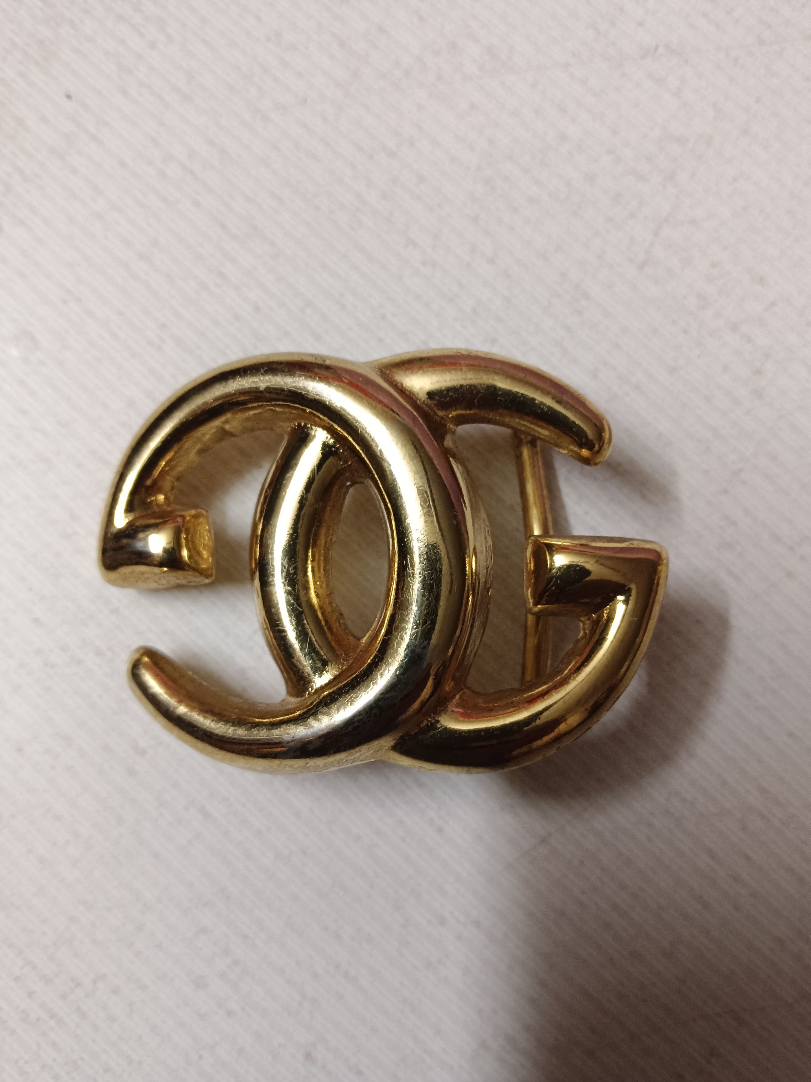 Vintage Gucci Goldtone GG Logo Belt Buckle Size ONE SIZE - 1 Thumbnail