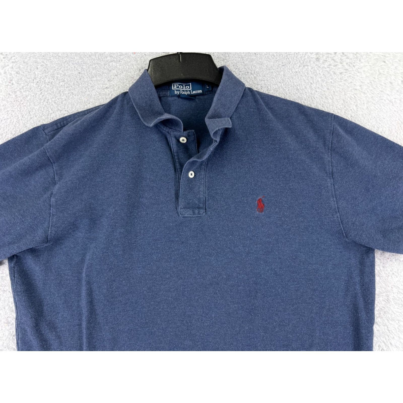 Ralph Lauren VINTAGE Ralph Lauren Polo Shirt Mens Large Blue 100% Cotton Knit Golf Shirt Size US L / EU 52-54 / 3 - 4 Thumbnail