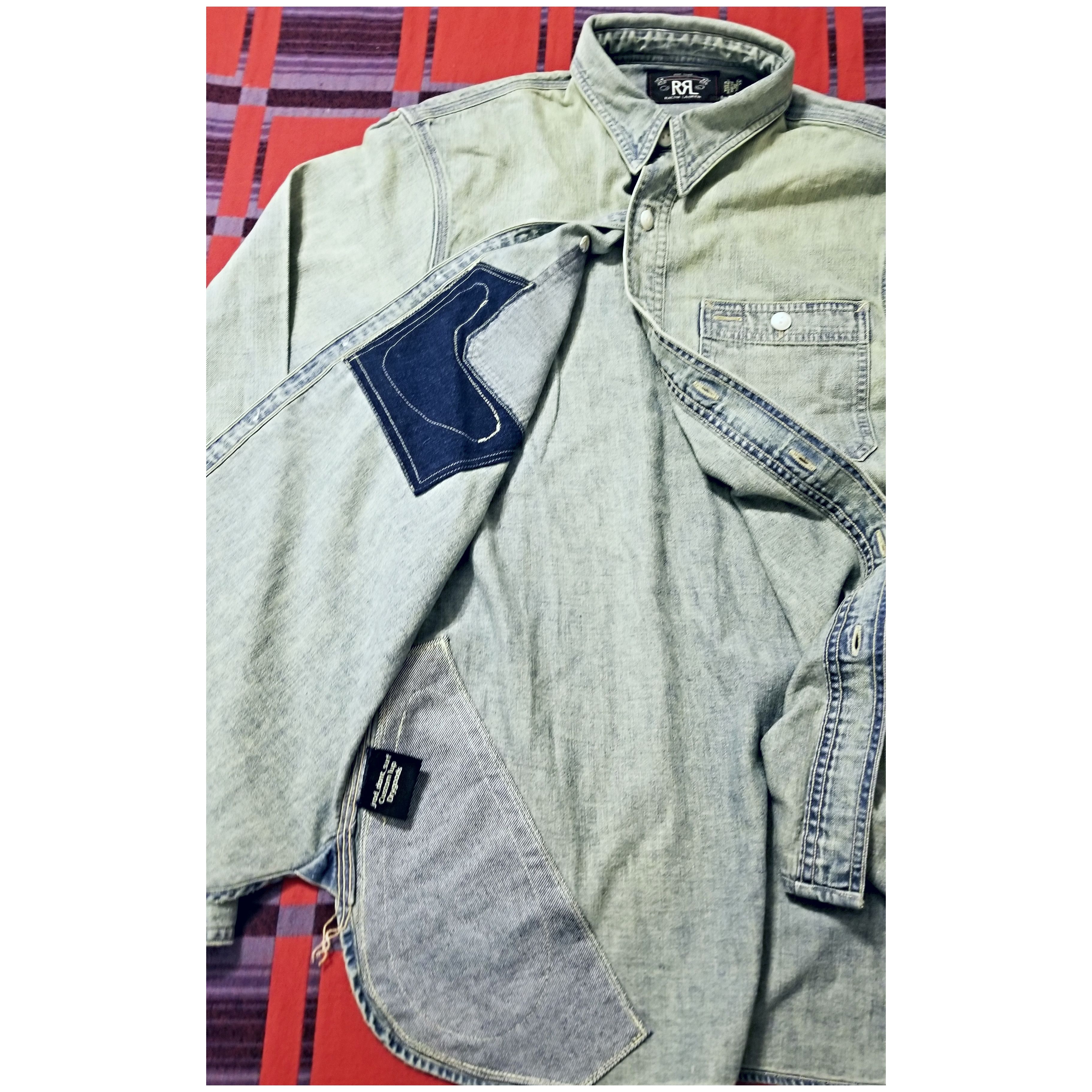 RRL Ralph Lauren DOUBLE RL RALPH LAUREN RRL DENIM SHIRT- MEN'S SIZE SMALL Size US S / EU 44-46 / 1 - 10 Thumbnail